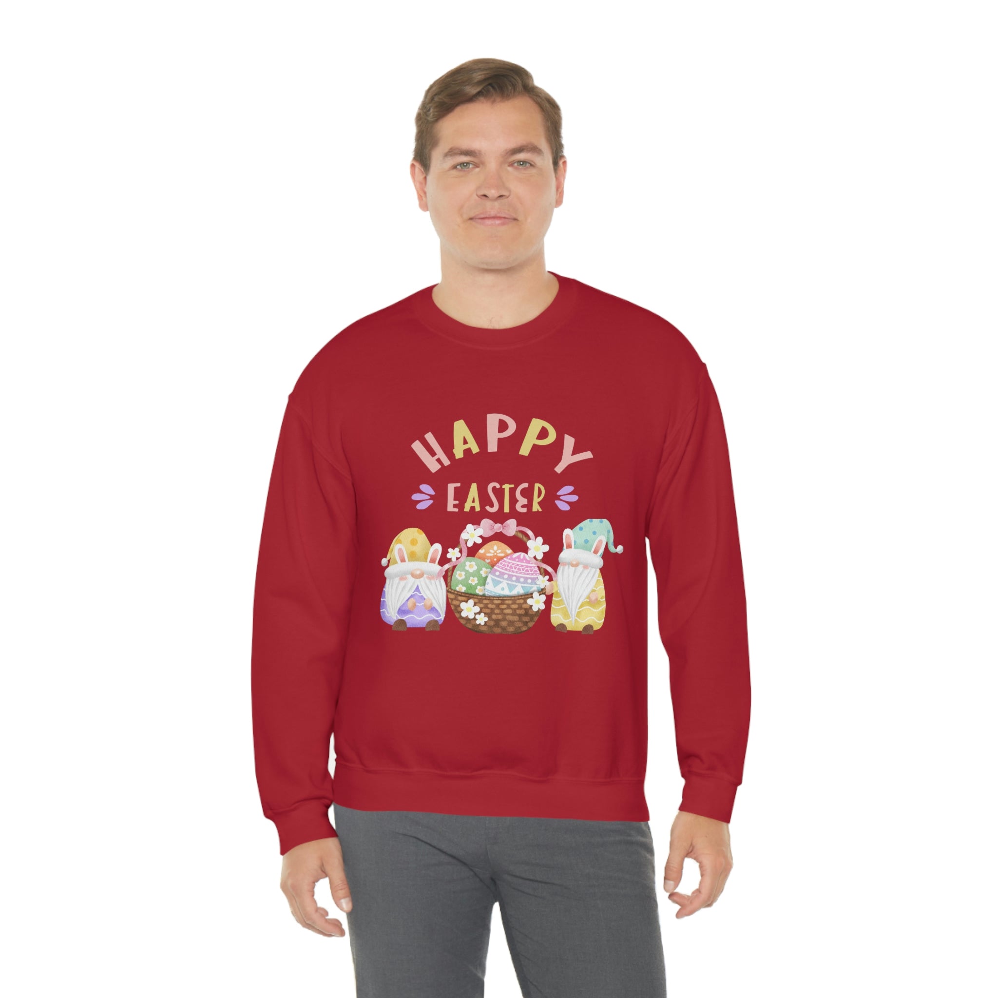 Happy Easter Gnome Unisex Heavy Blend™ Crewneck Sweatshirt