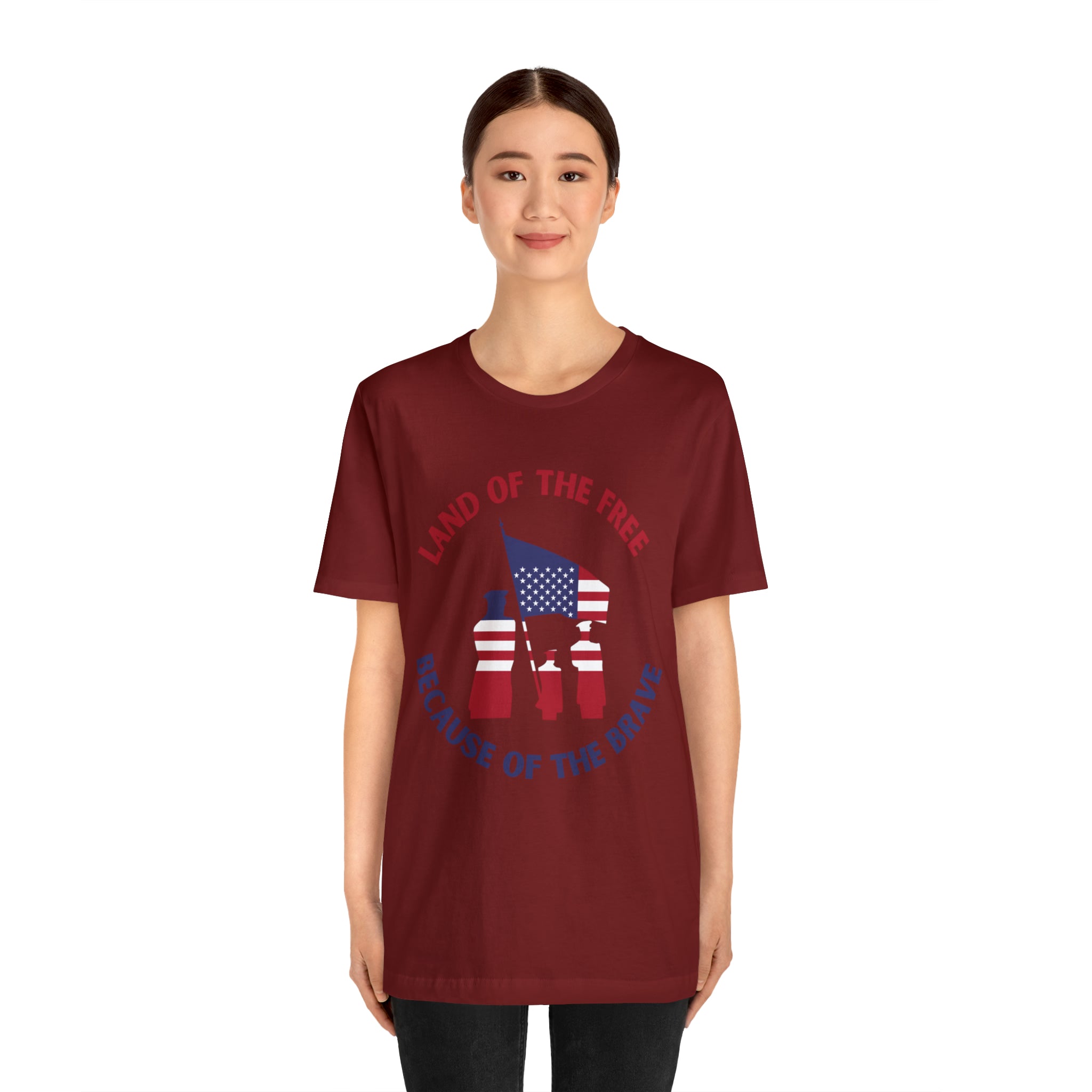 Memorial Day Land Of The Free Unisex Jersey Short Sleeve Tee