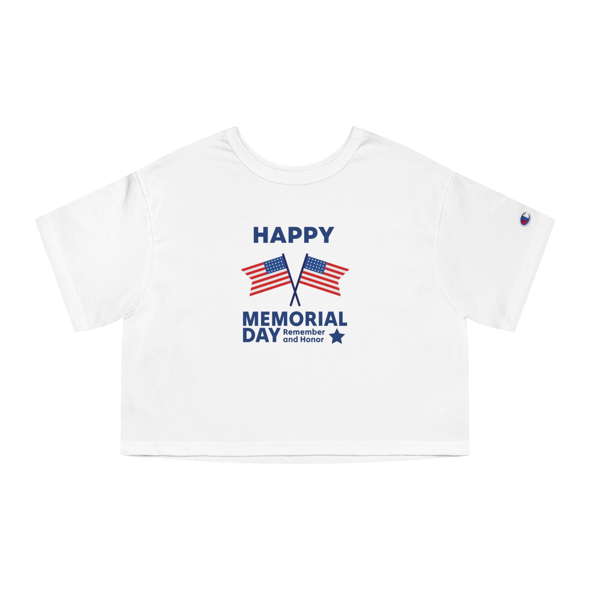 Happy Memorial Day Champion Women's Heritage Cropped T-Shirt