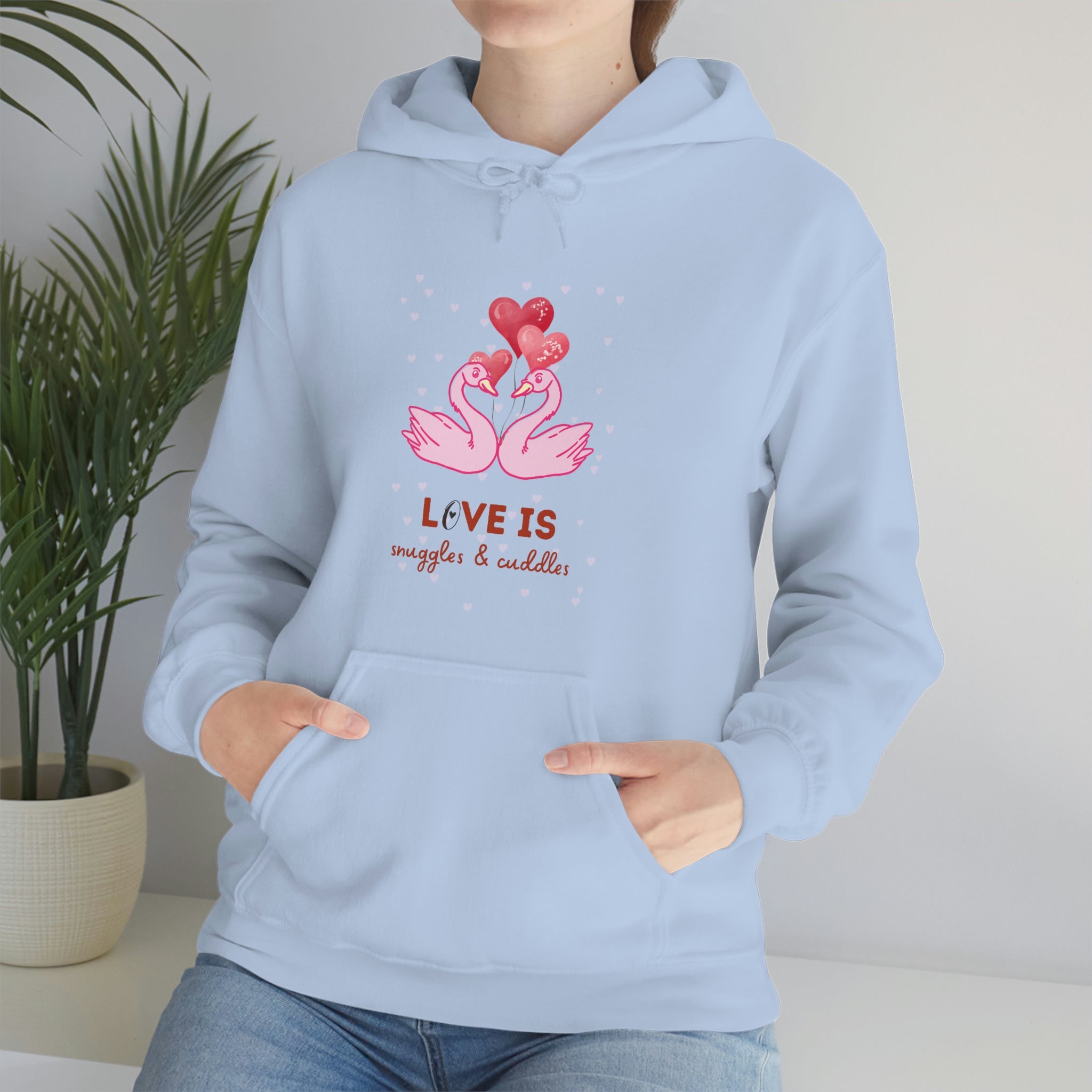 Love Is Snuggles & Cuddles Unisex Heavy Blend™ Hooded Sweatshirt