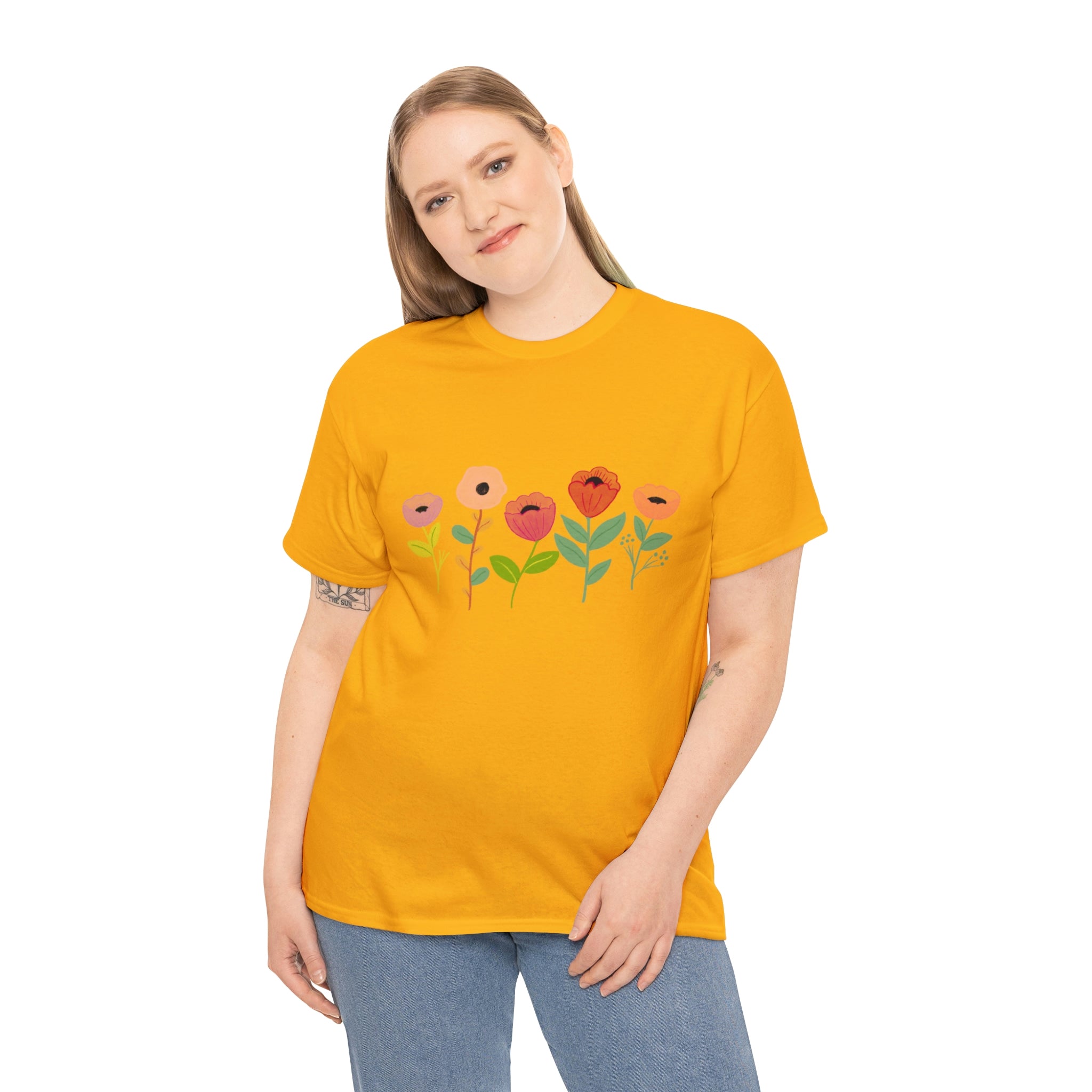 Spring Flowers Unisex Heavy Cotton Tee