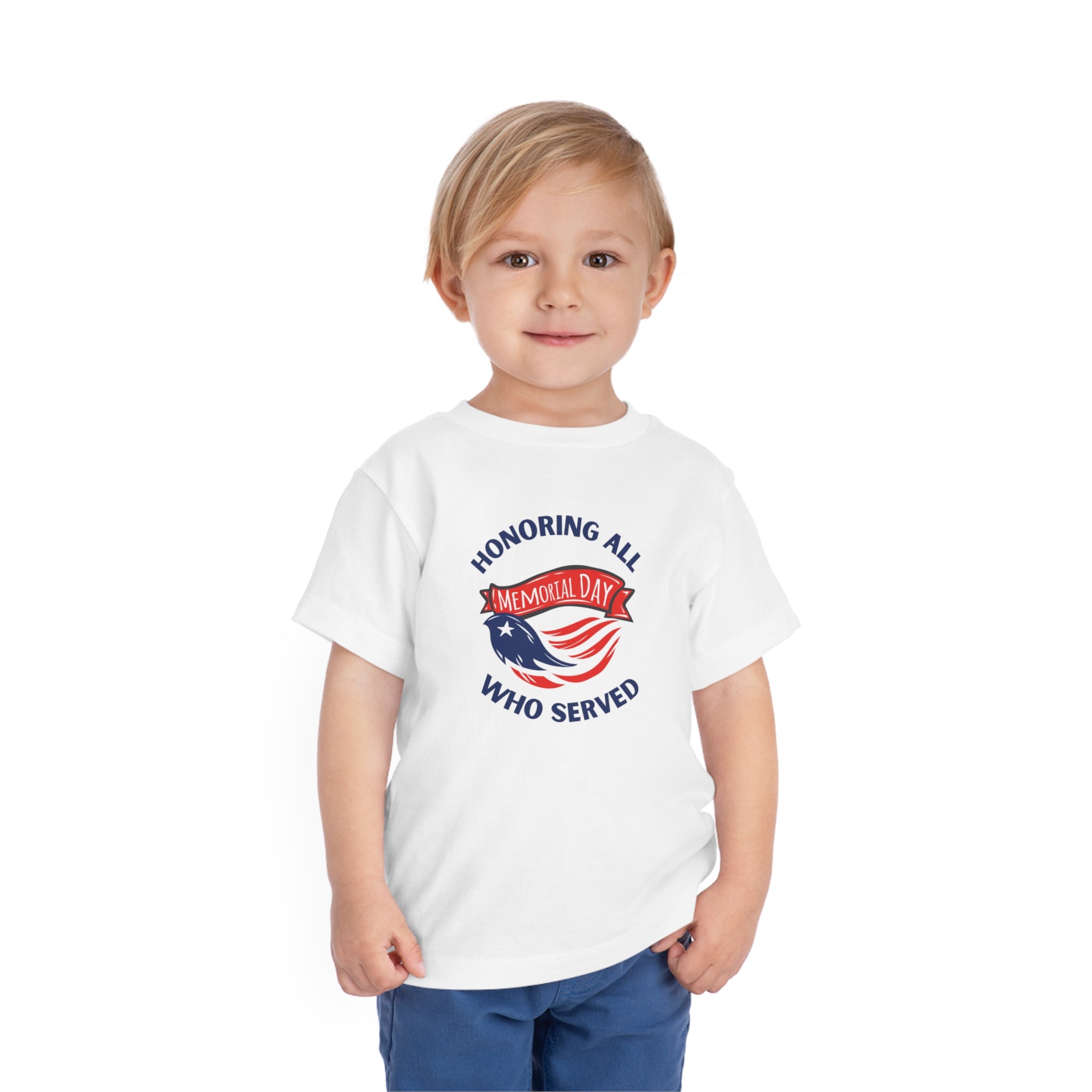 Memorial Day Honoring All Who Served Toddler Short Sleeve Tee