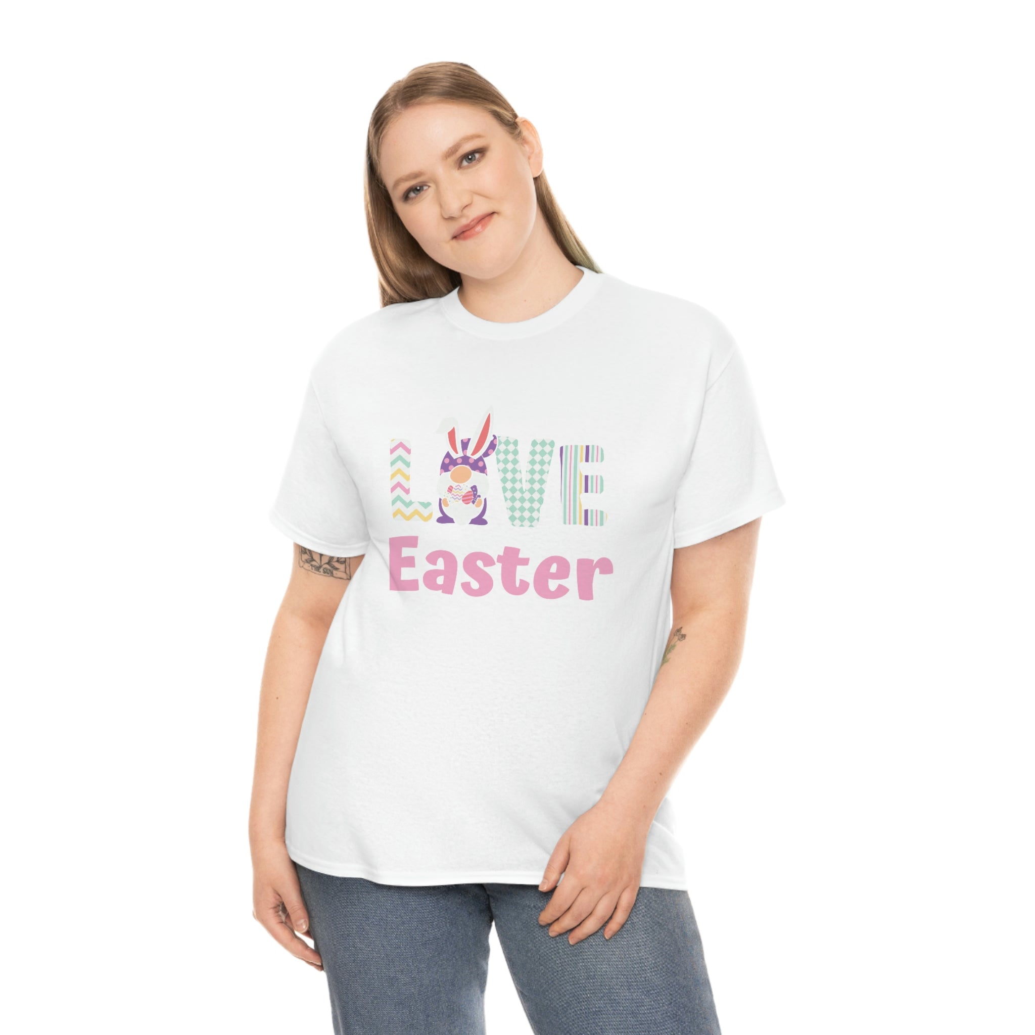 Gnome Love Easter Unisex Heavy Cotton Tee