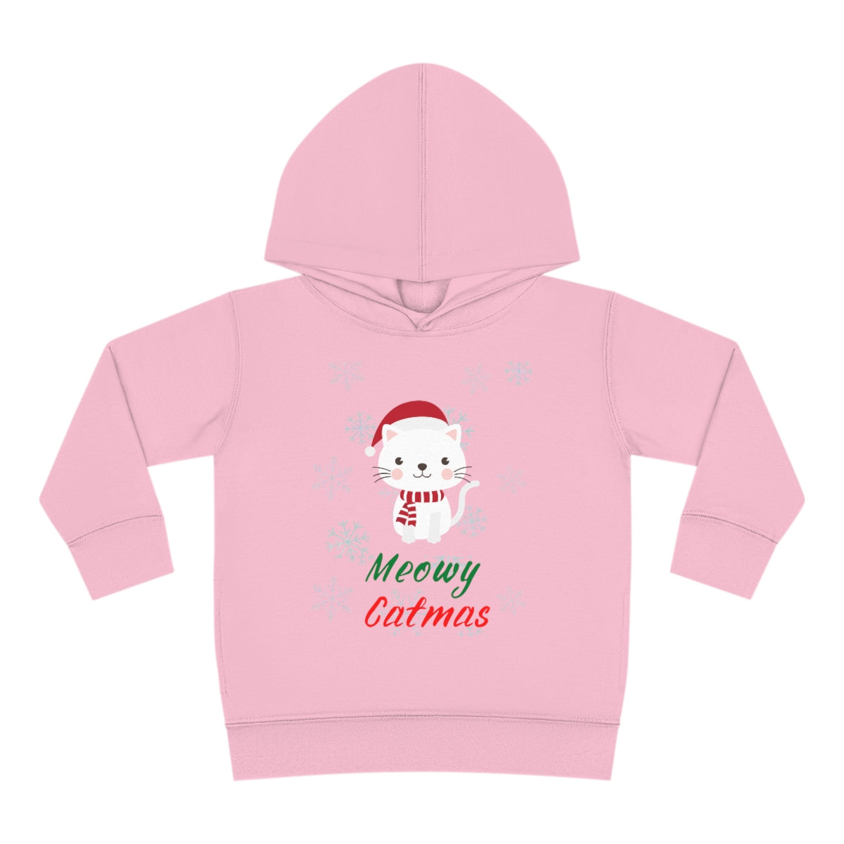 Meowy Catmas Toddler Pullover Fleece Hoodie