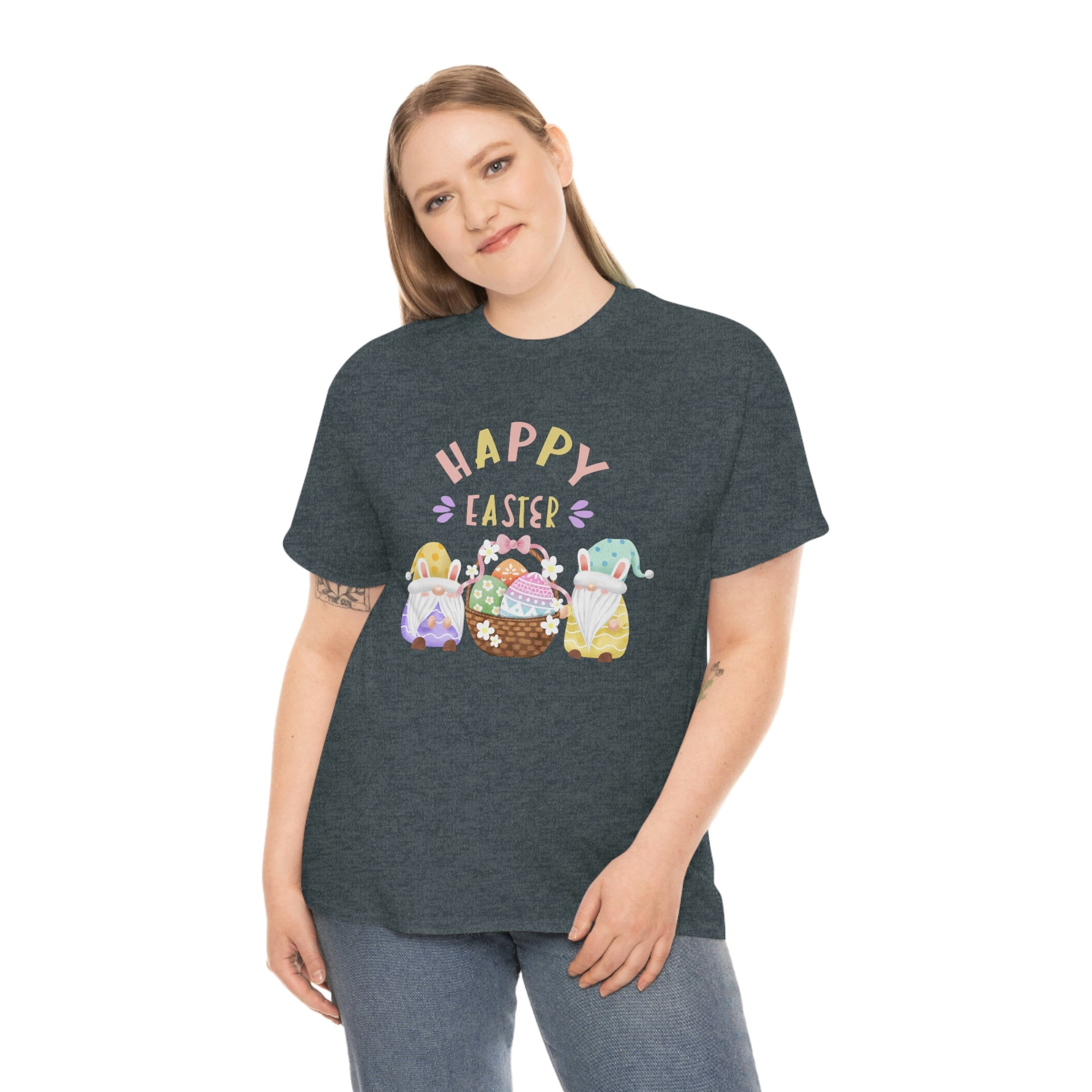 Happy Easter Gnome Unisex Heavy Cotton Tee