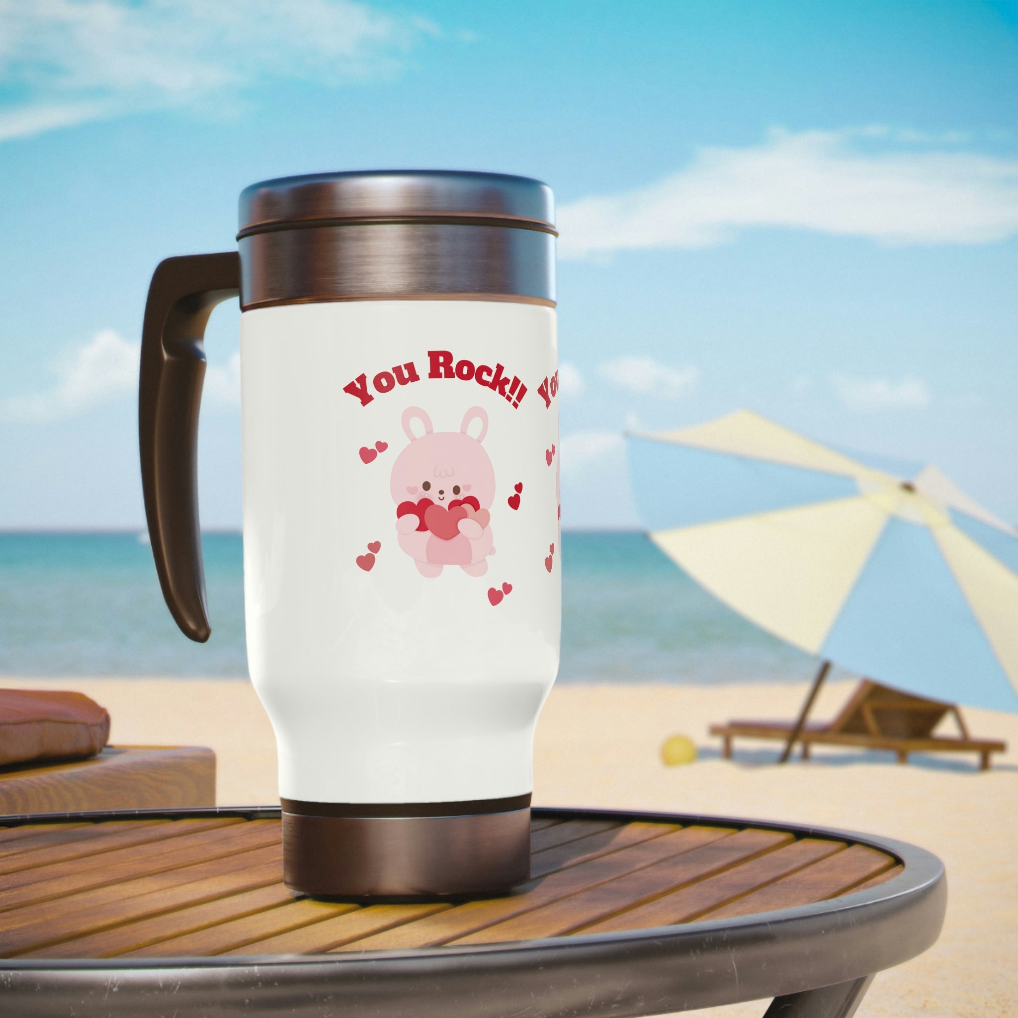 You Rock Stainless Steel Travel Mug with Handle, 14oz