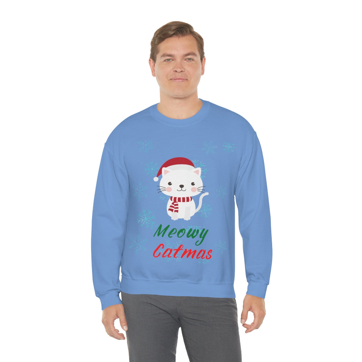 Meowy Catmas Unisex Heavy Blend™ Crewneck Sweatshirt