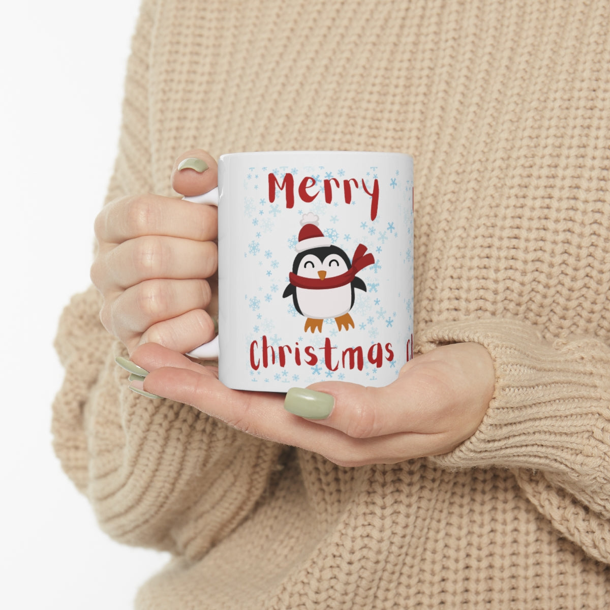 Cute Penguin Christmas Ceramic Mug 11oz