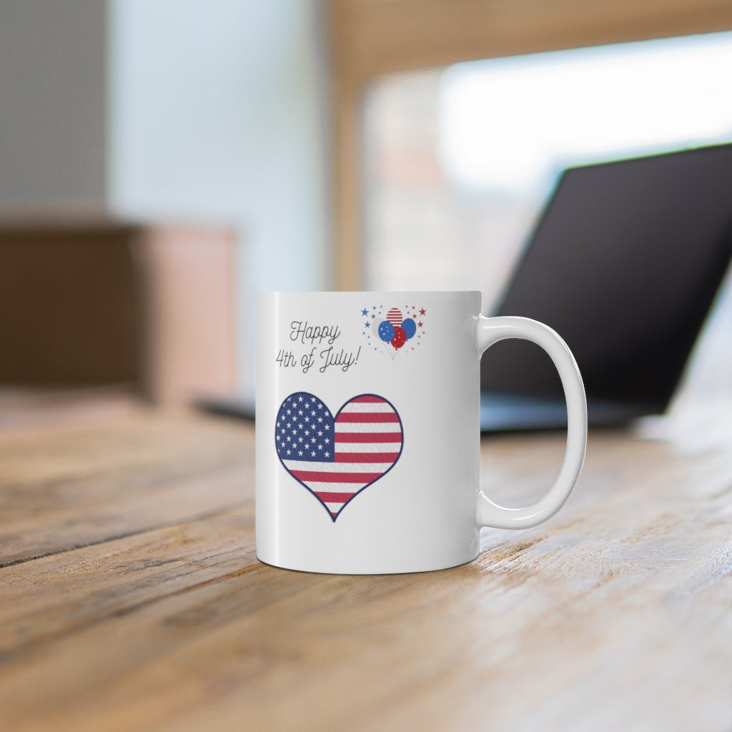 Happy 4th of July Ceramic Mug 11oz