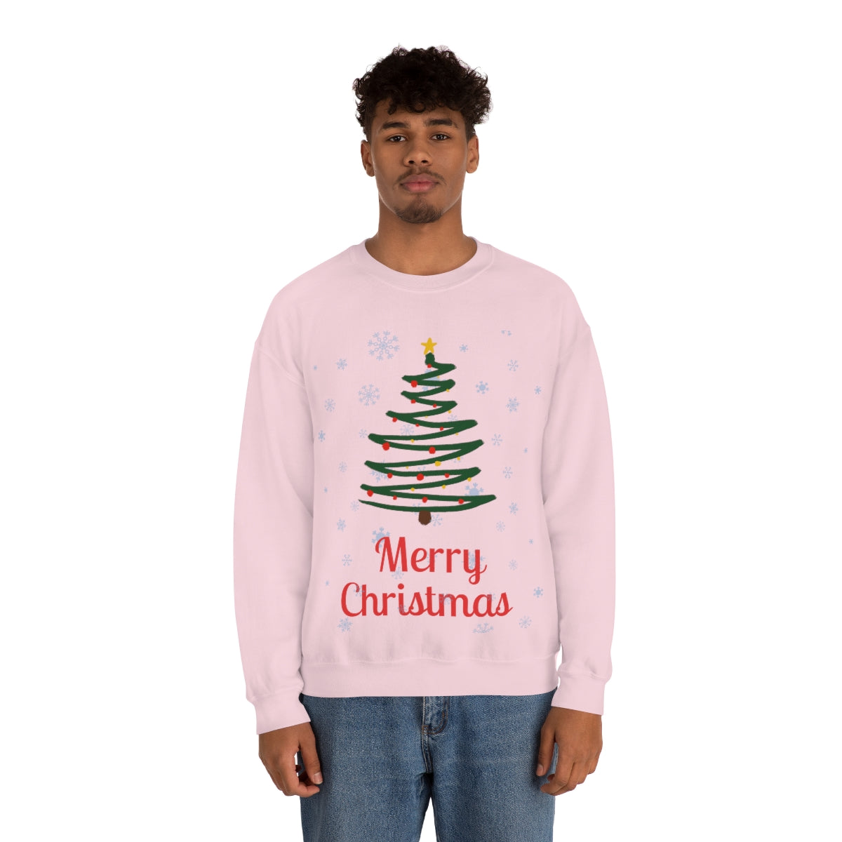 Merry Christmas Tree Unisex Heavy Blend™ Crewneck Sweatshirt