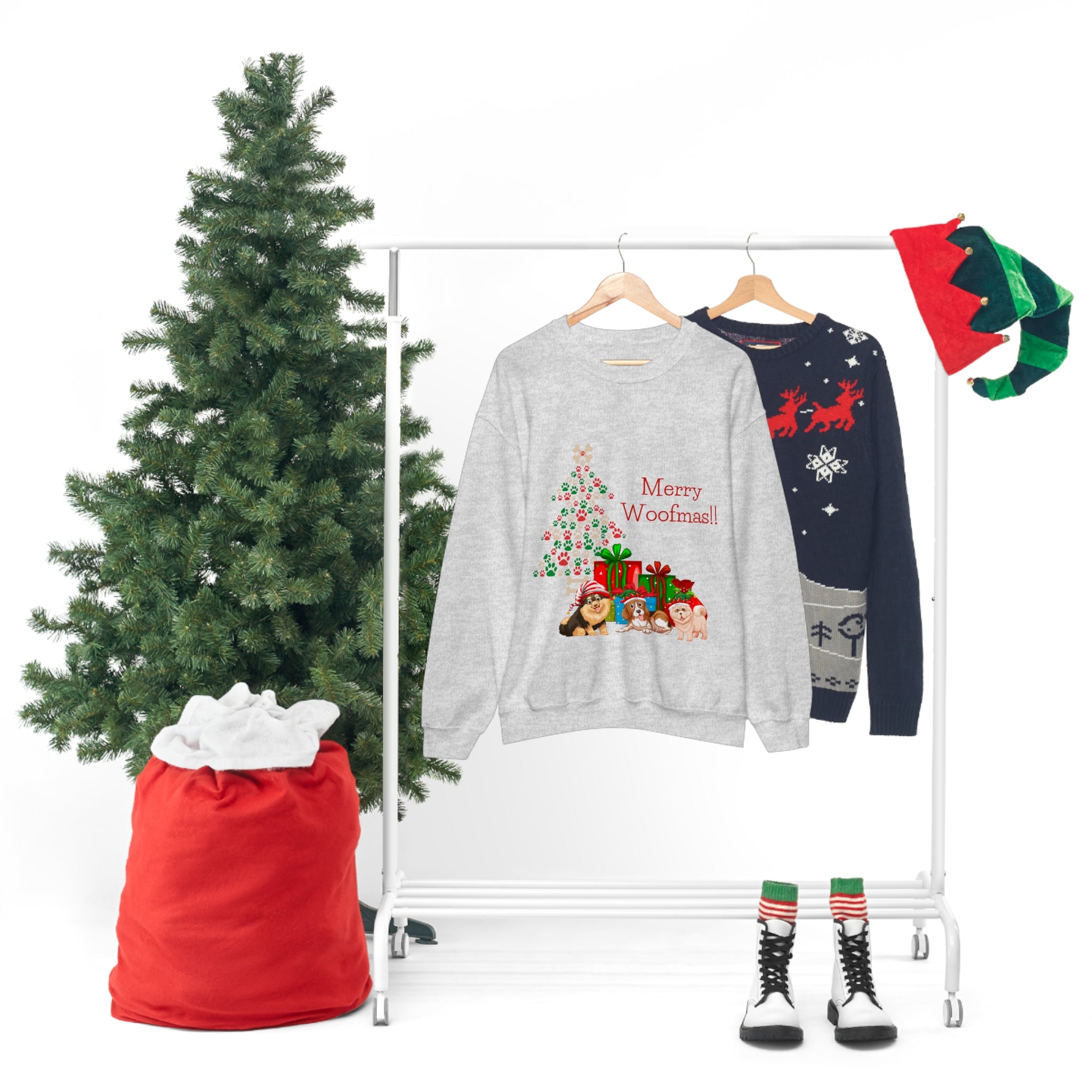 Merry Woolfmas Unisex Heavy Blend™ Crewneck Sweatshirt