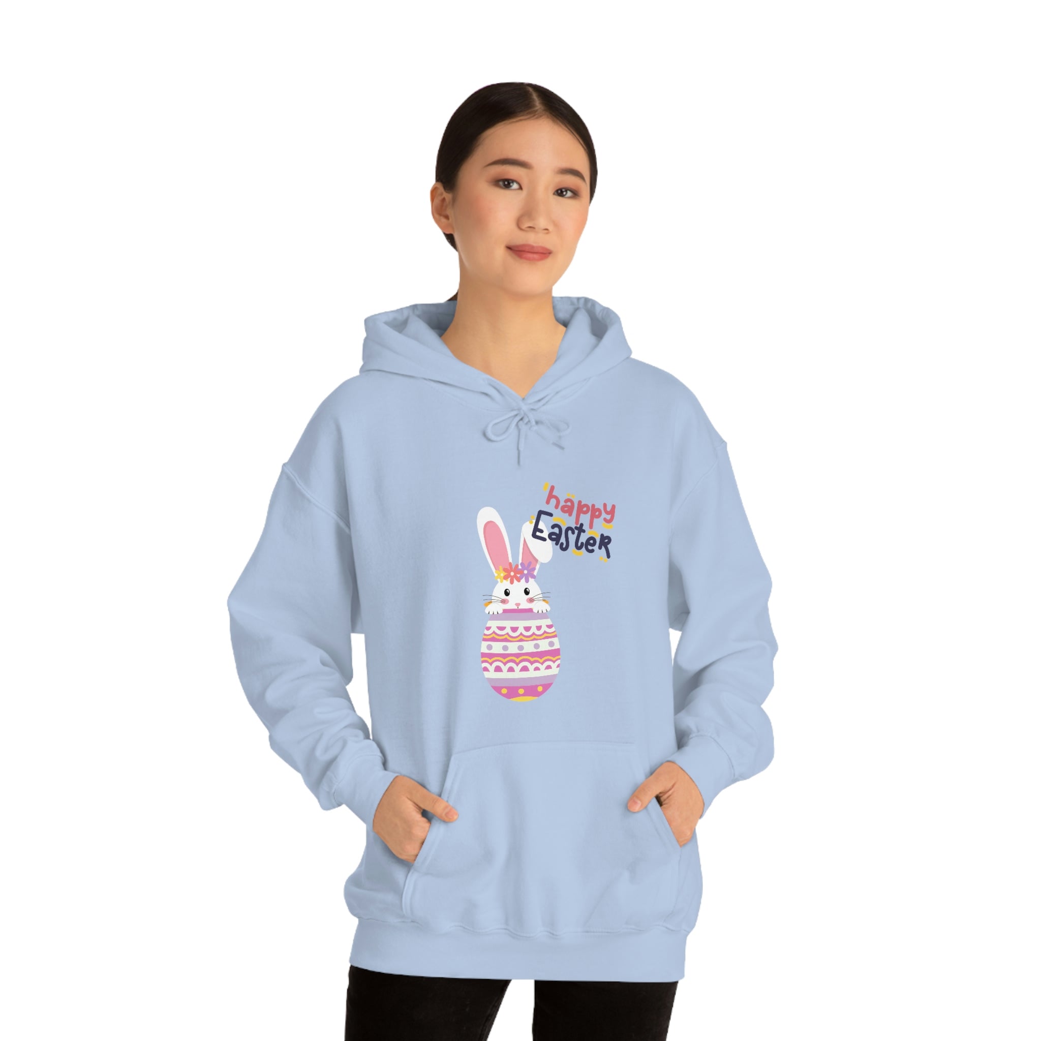 Happy Easter Day Bunny Unisex Heavy Blend™ Hooded Sweatshirt