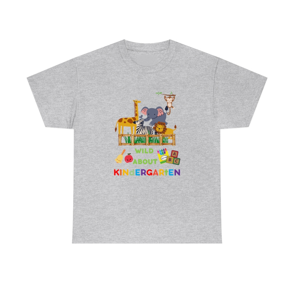 Wild About Kindergarten Unisex Heavy Cotton Tee