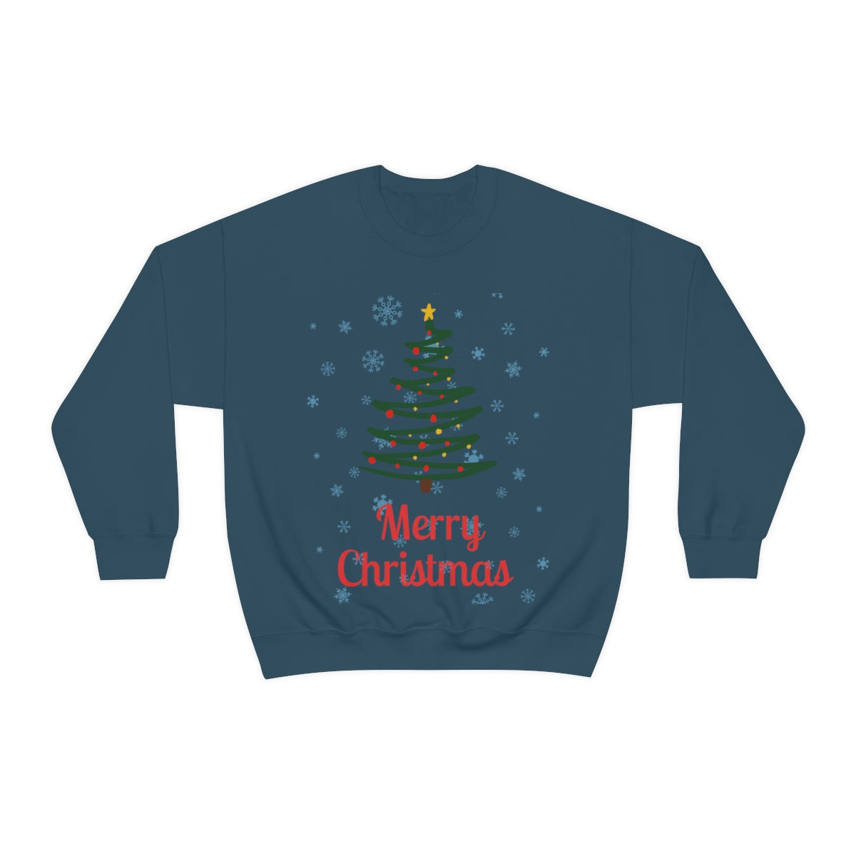 Merry Christmas Tree Unisex Heavy Blend™ Crewneck Sweatshirt