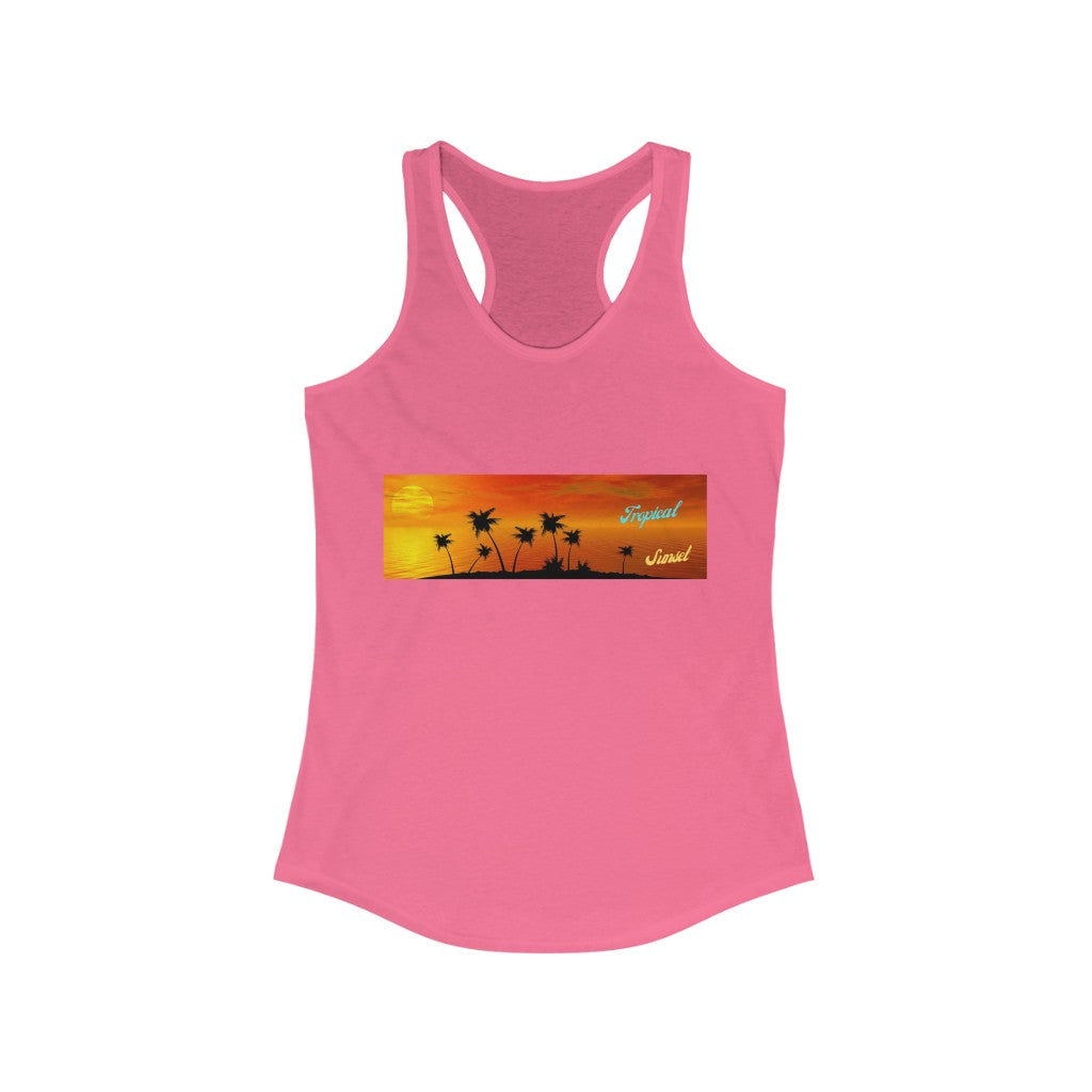 Tropical Sunset Women's Ideal Racerback Tank