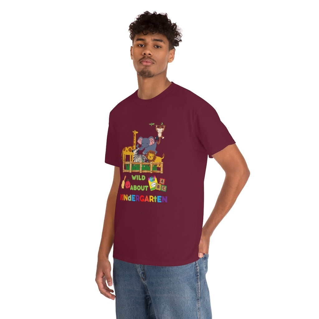 Wild About Kindergarten Unisex Heavy Cotton Tee