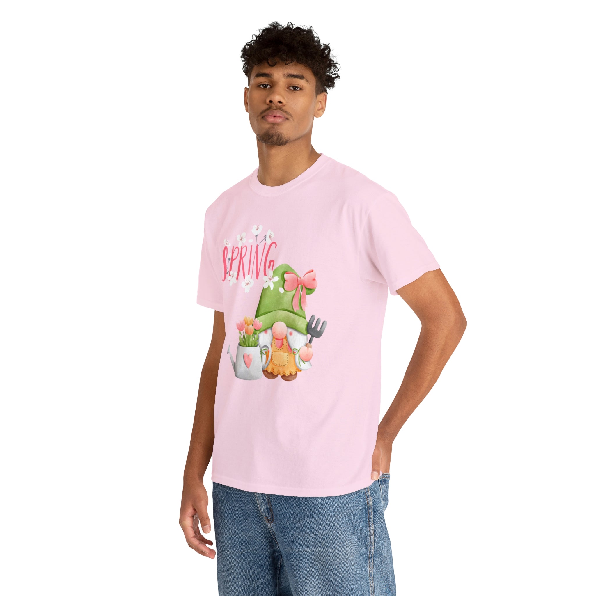 Gnome Happy Spring Unisex Heavy Cotton Tee