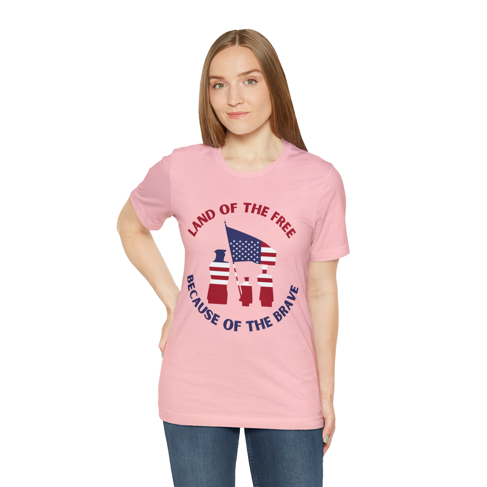 Memorial Day Land Of The Free Unisex Jersey Short Sleeve Tee