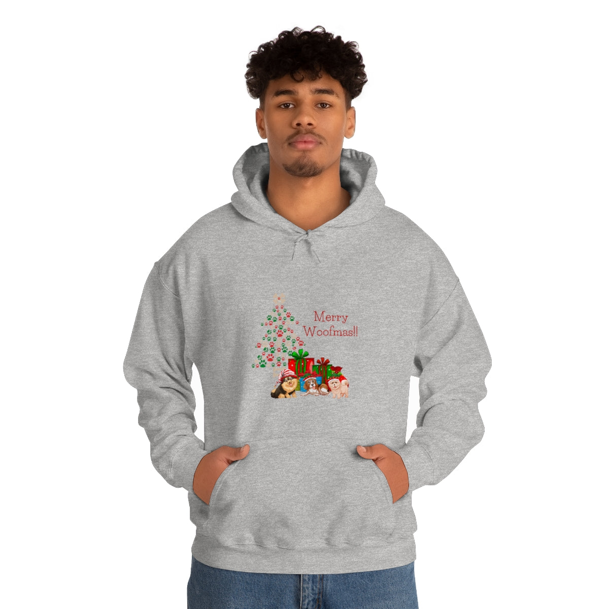 Merry Woolfmas Unisex Heavy Blend™ Hooded Sweatshirt