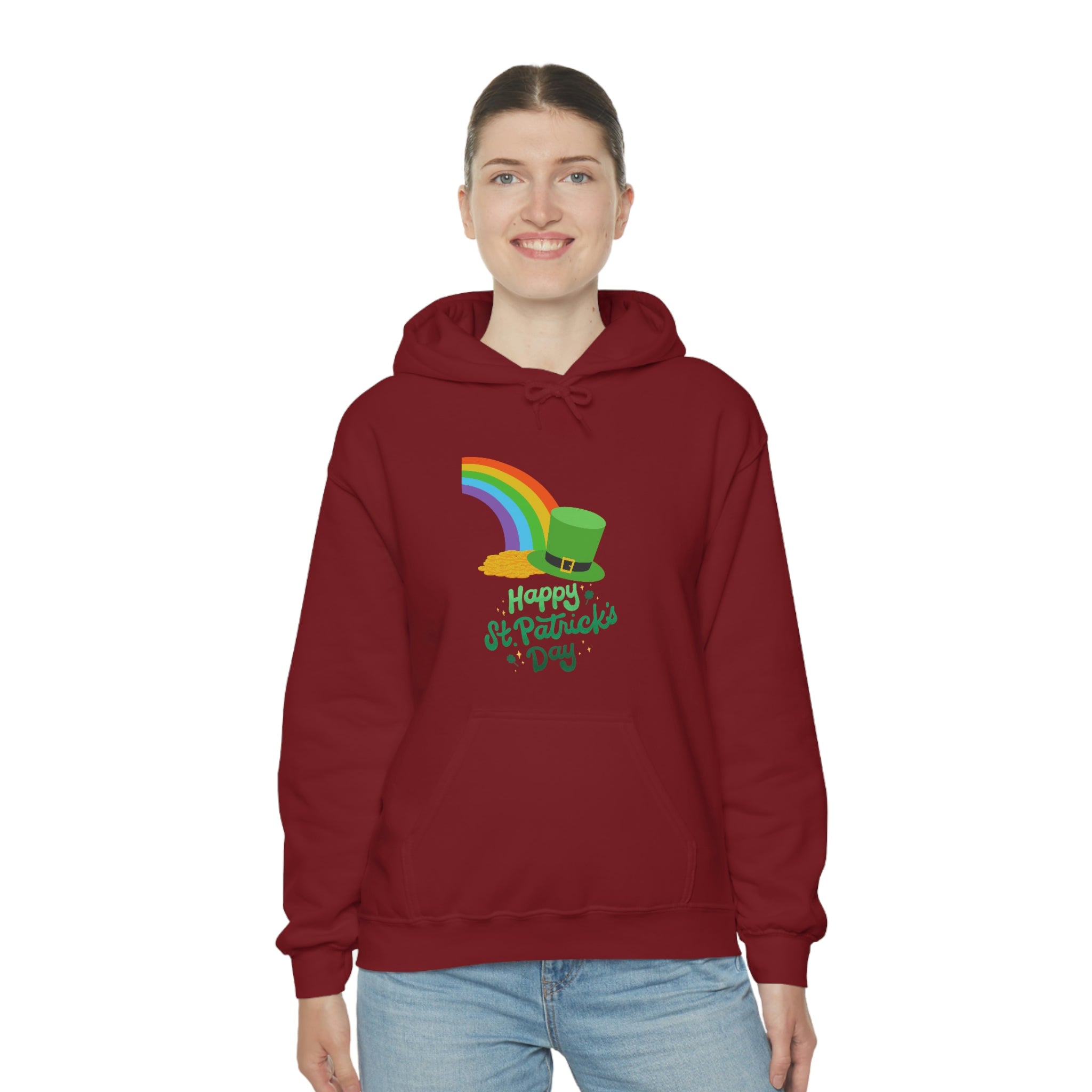 Happy Saint Patrick Day Unisex Heavy Blend™ Hooded Sweatshirt