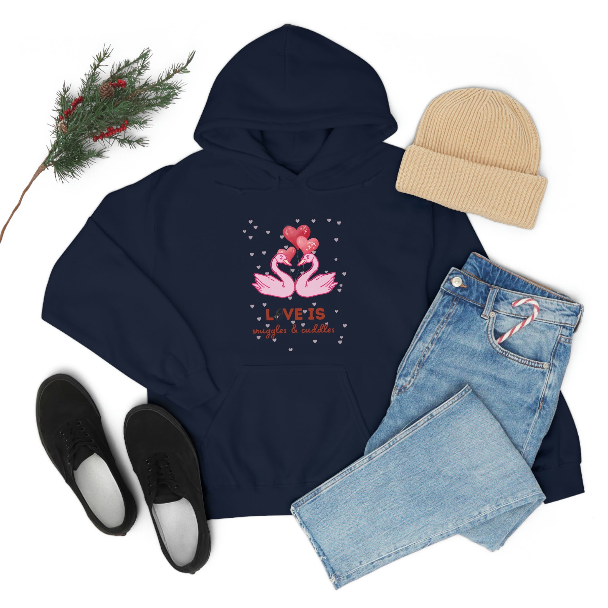 Love Is Snuggles & Cuddles Unisex Heavy Blend™ Hooded Sweatshirt