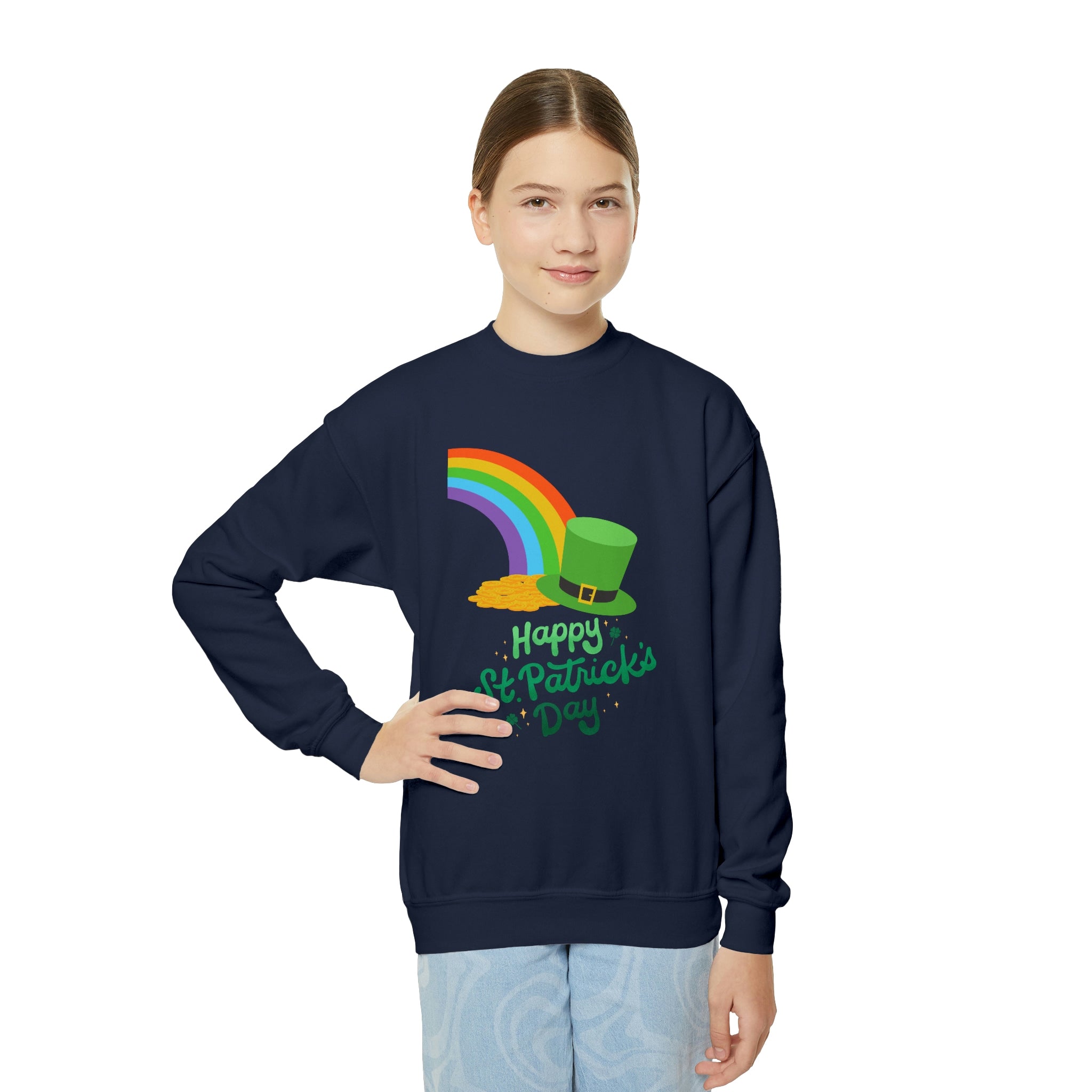 Happy Saint Patrick's Day Youth Crewneck Sweatshirt