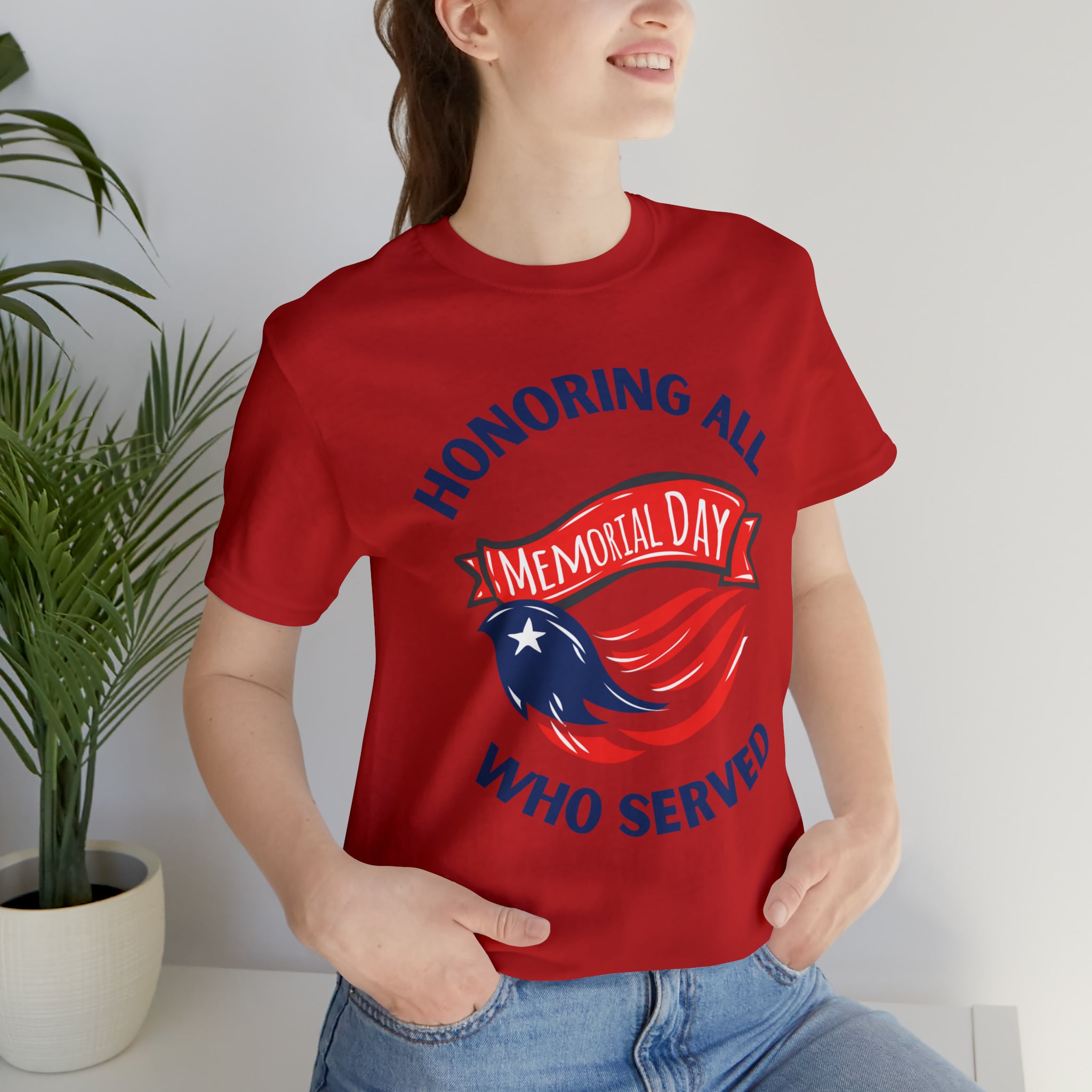 Memorial Day Honoring All Who Served Unisex Jersey Short Sleeve Tee