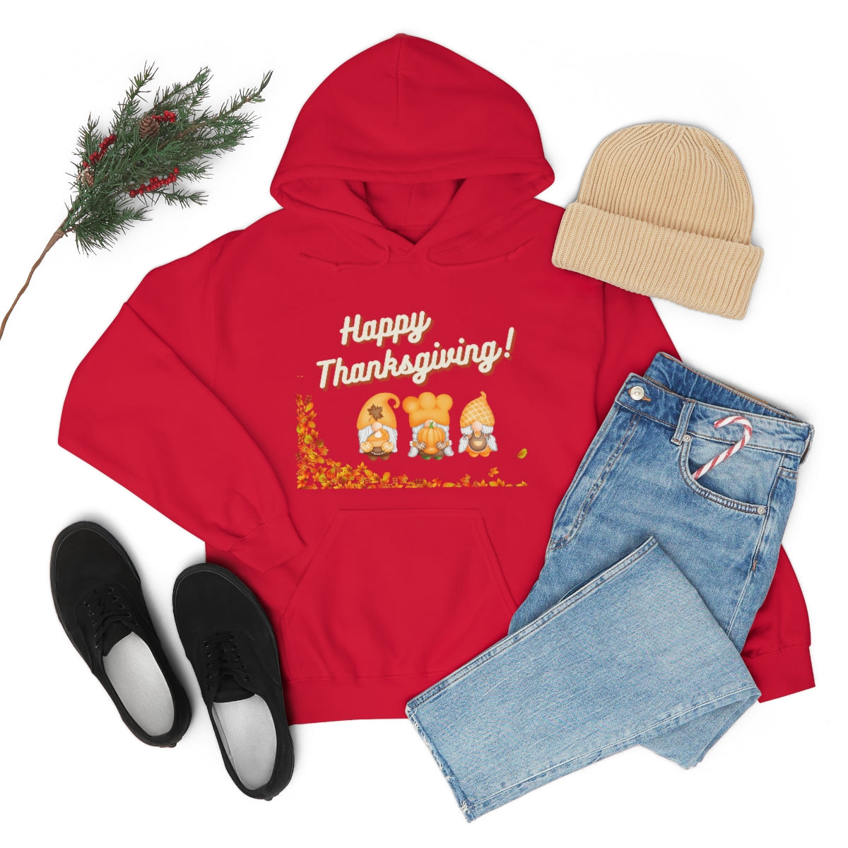 Happy Thanksgiving Gnome Unisex Heavy Blend™ Hooded Sweatshirt