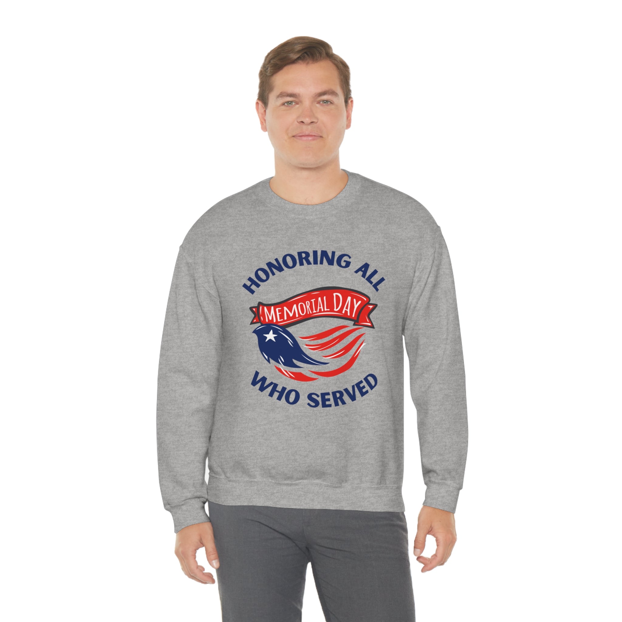 Memorial Day Honoring All Who Served Unisex Heavy Blend™ Crewneck Sweatshirt