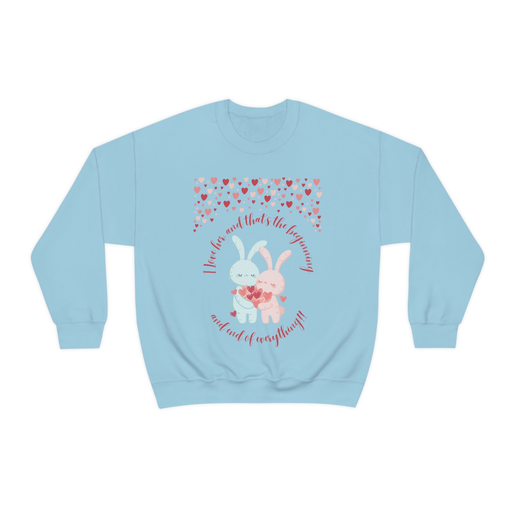 The I Love Her U & Me Unisex Heavy Blend™ Crewneck Sweatshirt
