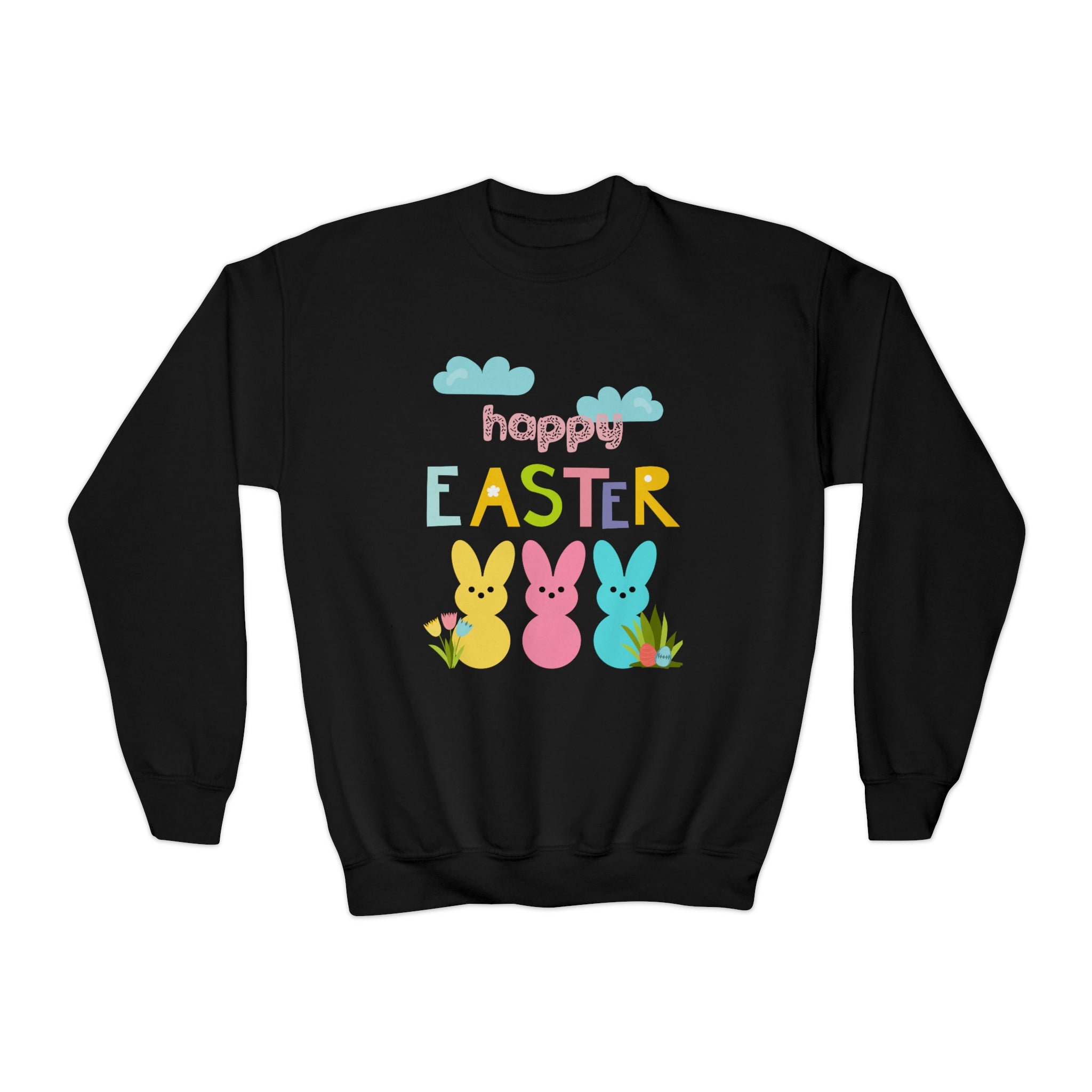 Happy Easter Bunny Youth Crewneck Sweatshirt
