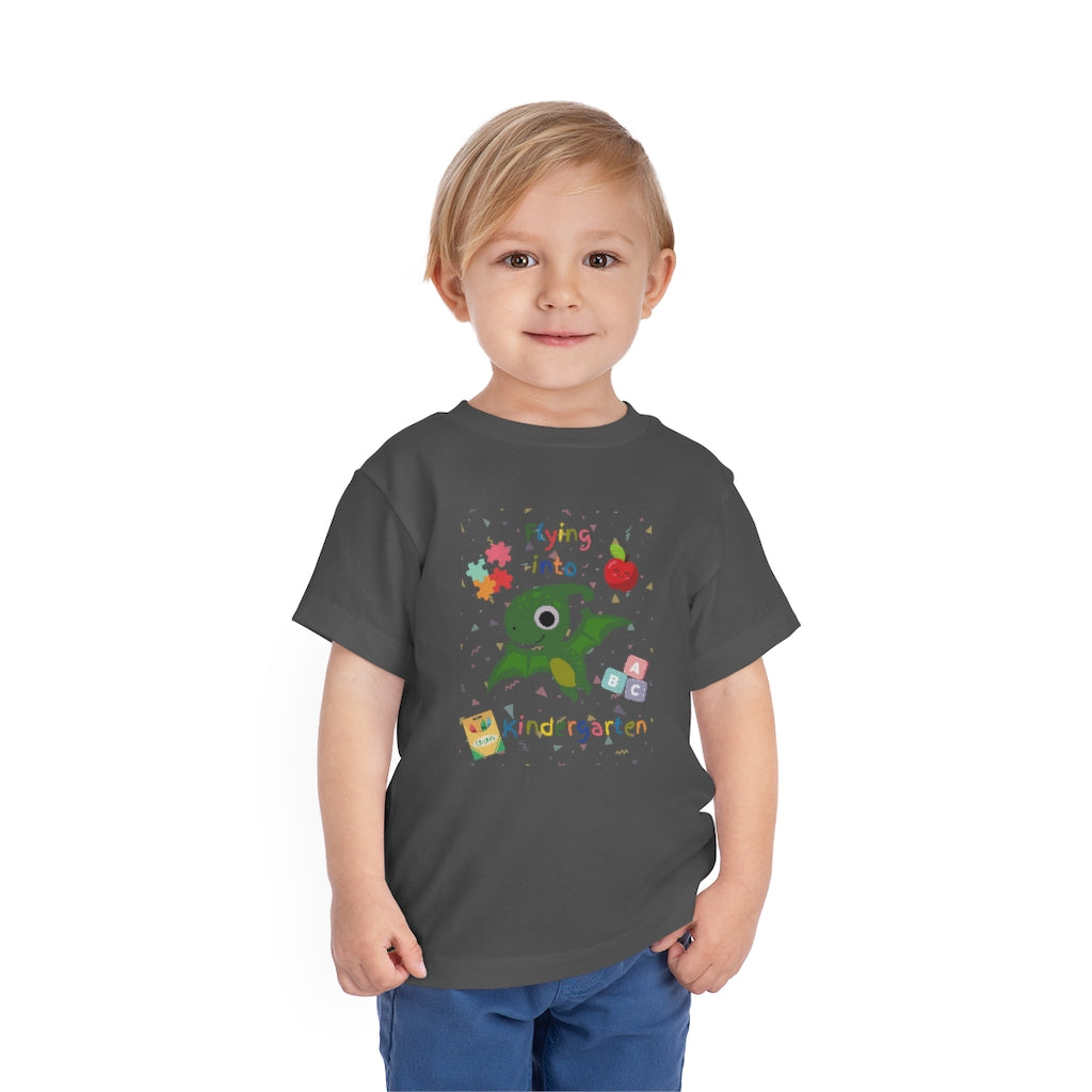 Flying Into Kindergarten Toddler Short Sleeve Tee