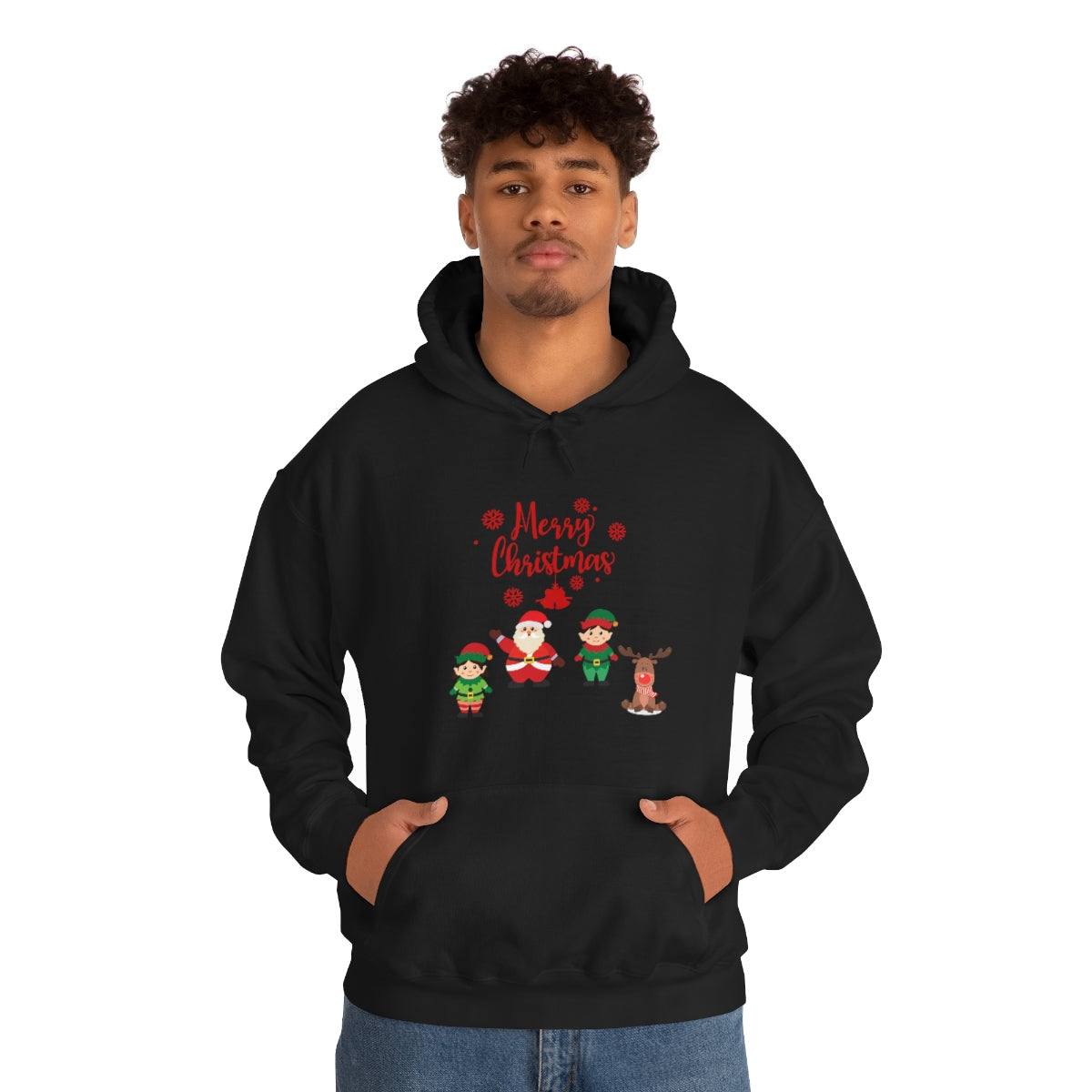 Merry Christmas From Santa & Helpers Unisex Heavy Blend™ Hooded Sweatshirt