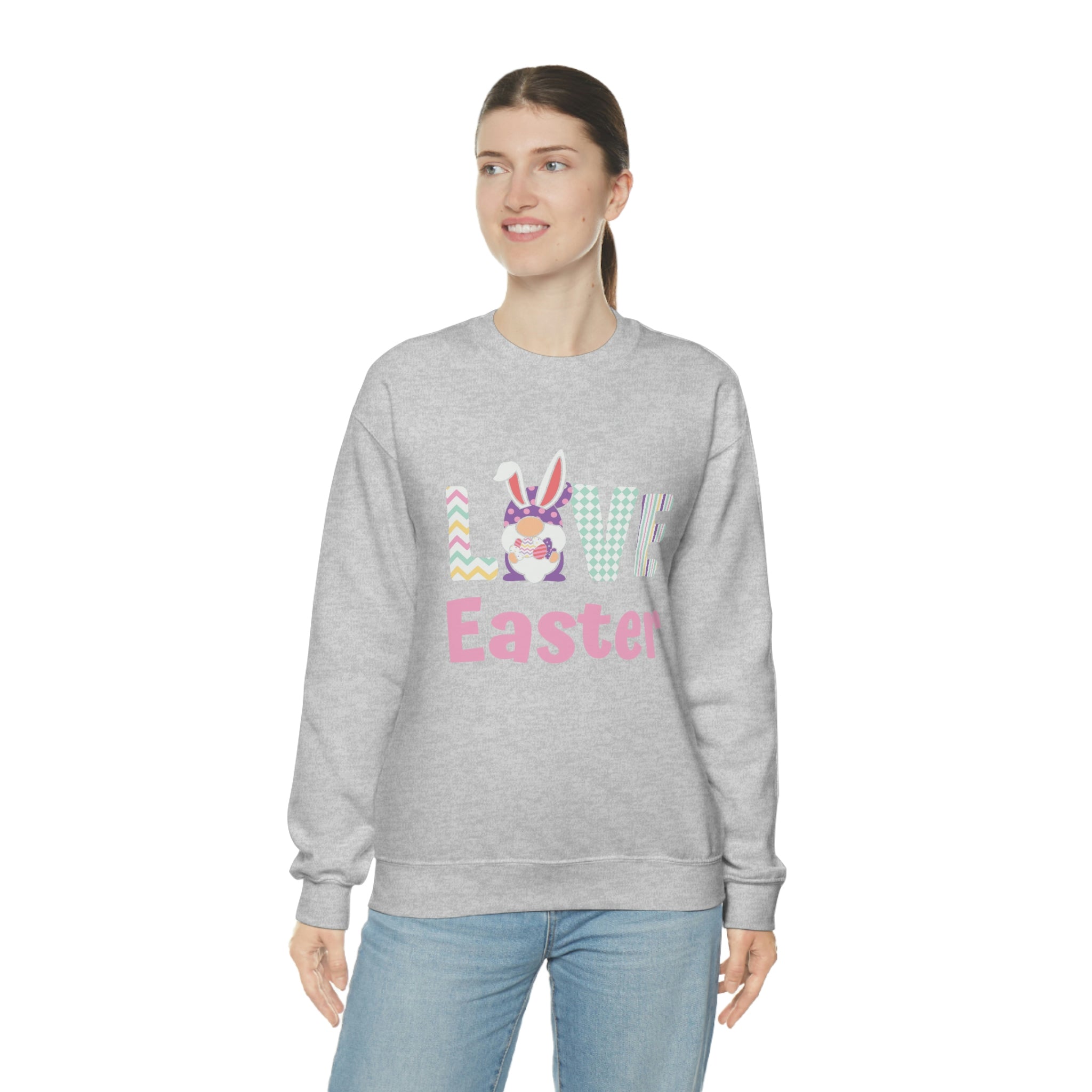 Gnome Love Easter Unisex Heavy Blend™ Crewneck Sweatshirt