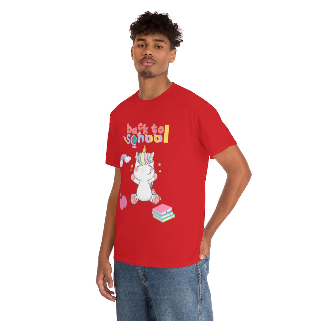 Back to School Unicorn Unisex Heavy Cotton Tee