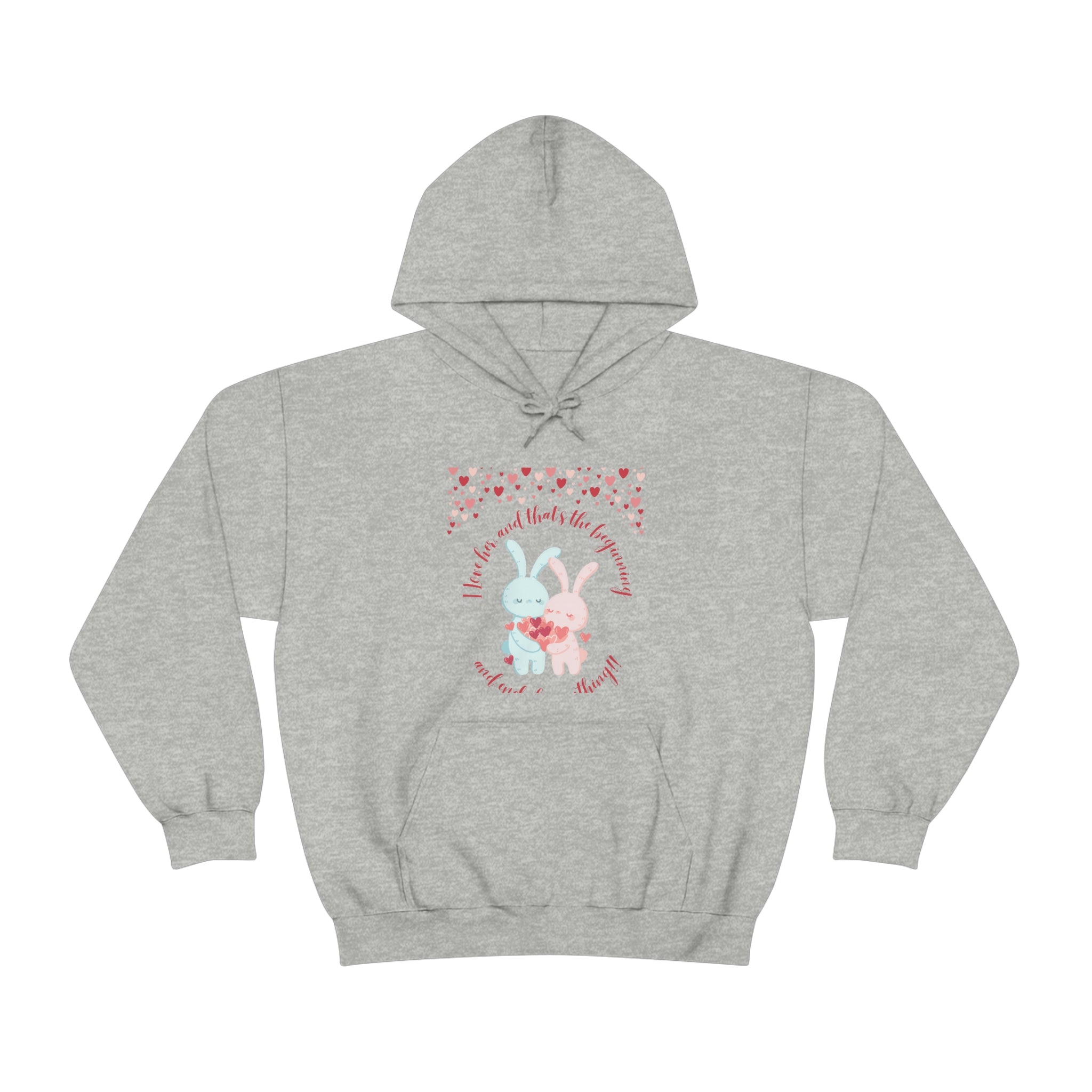 The I Love Her U & Me Unisex Heavy Blend™ Hooded Sweatshirt