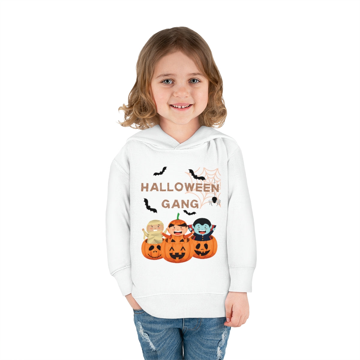 Happy Halloween Pumpkin Gang Toddler Pullover Fleece Hoodie