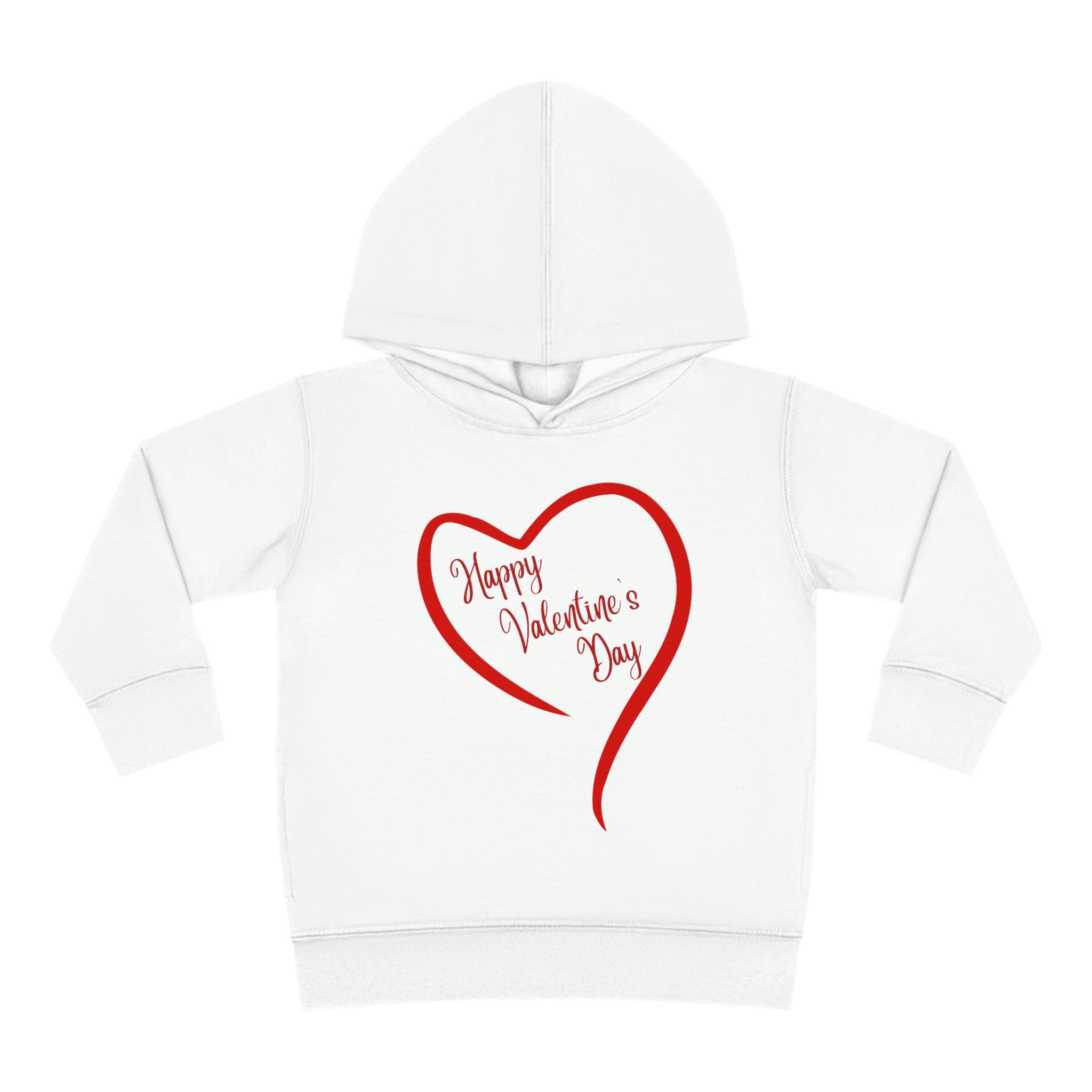 Happy Valentine's Day Toddler Pullover Fleece Hoodie