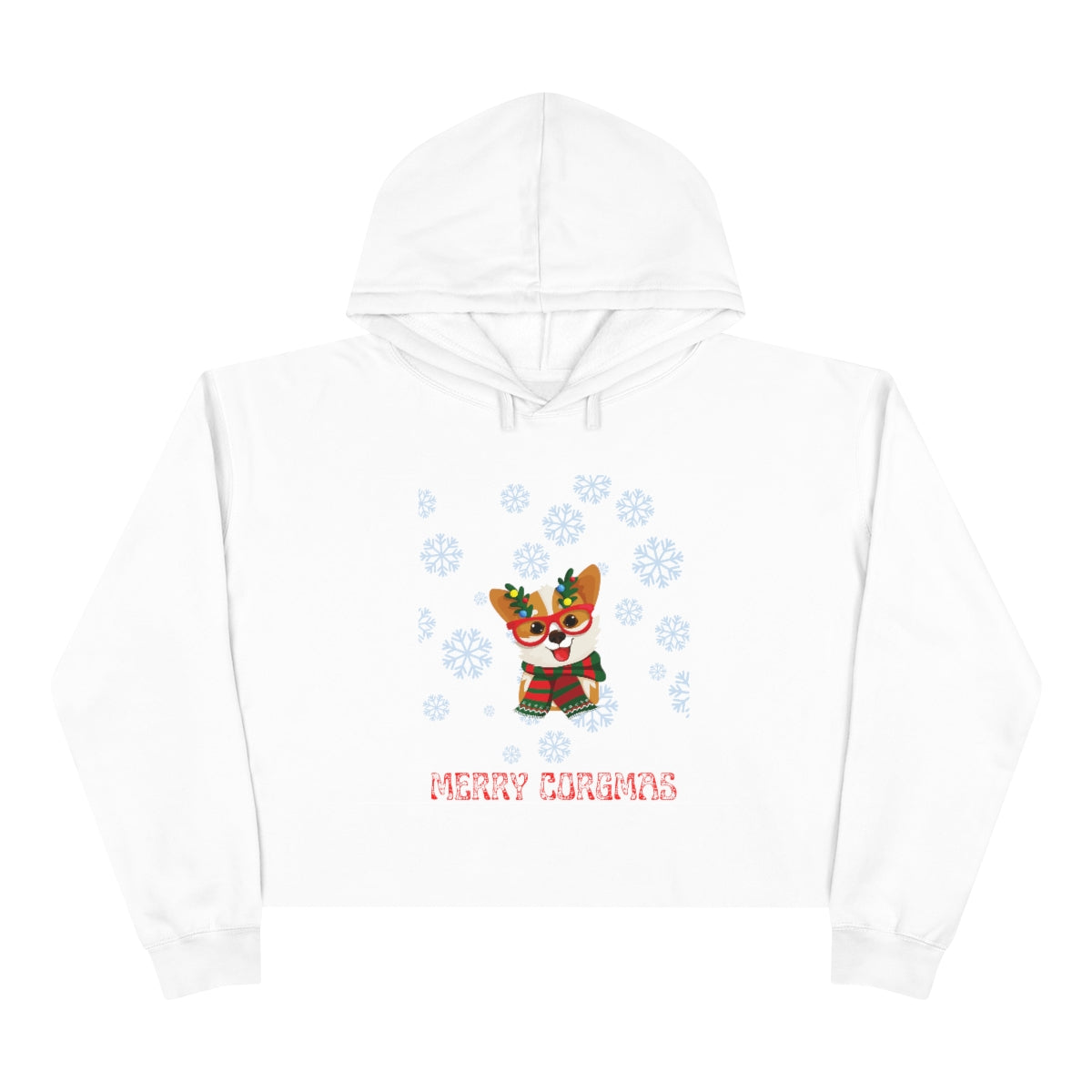 Merry Corgmas Crop Hoodie