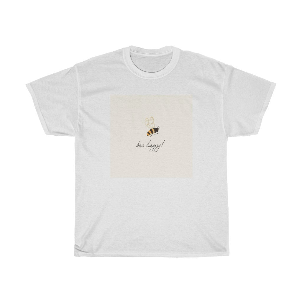 Bee Happy Unisex Heavy Cotton Tee