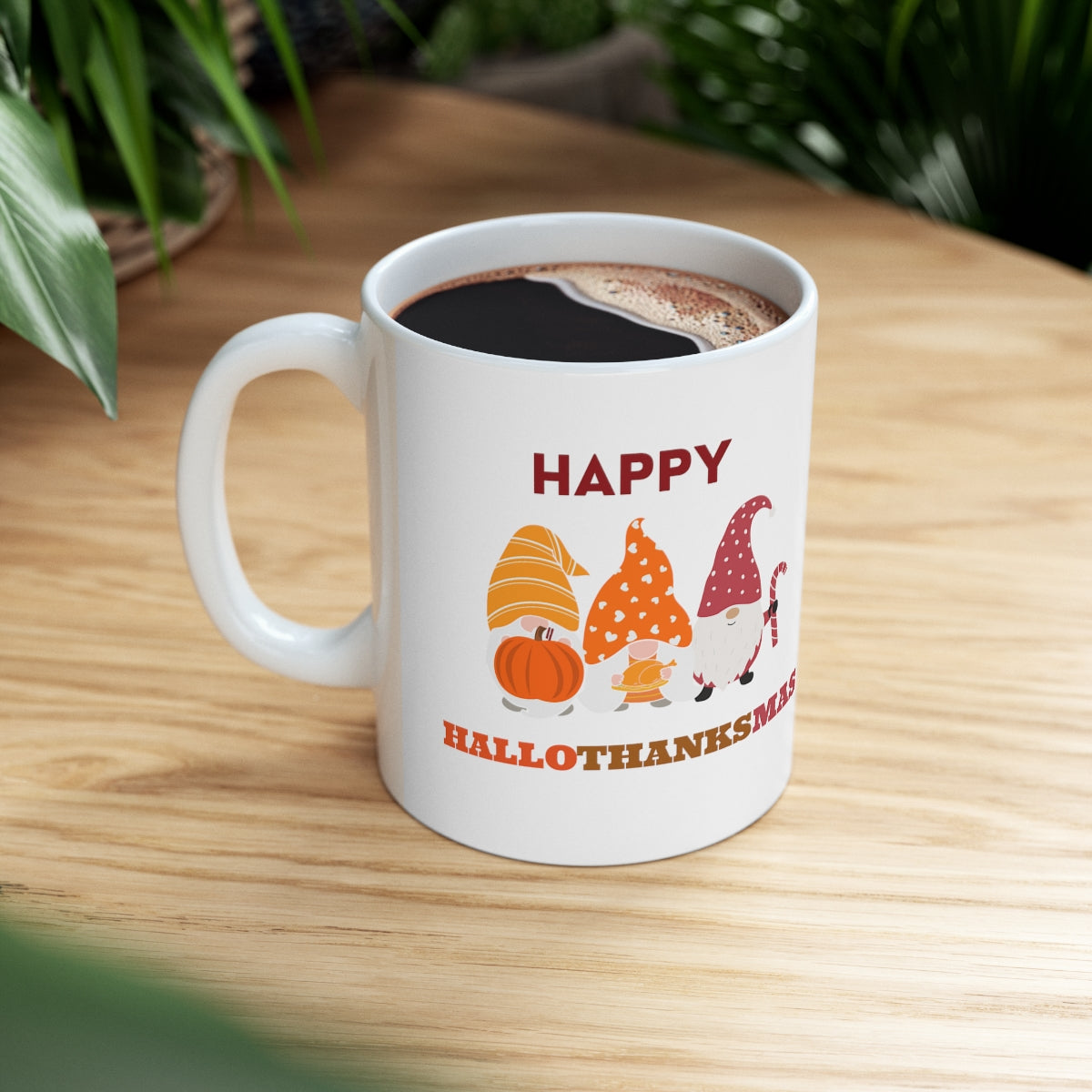 Happy Hallothanksmas Ceramic Mug 11oz