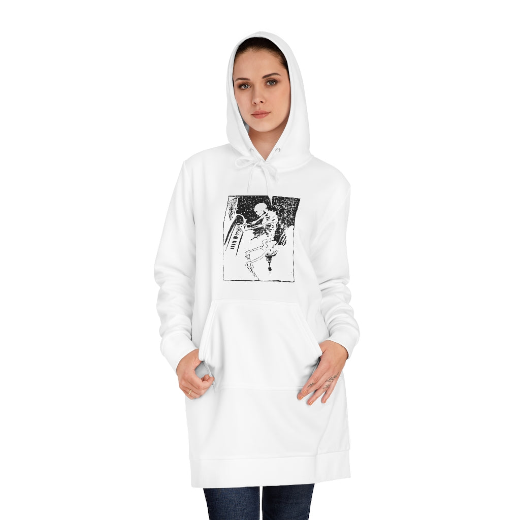 Piano Player Women's Hoodie Dress (AOP)