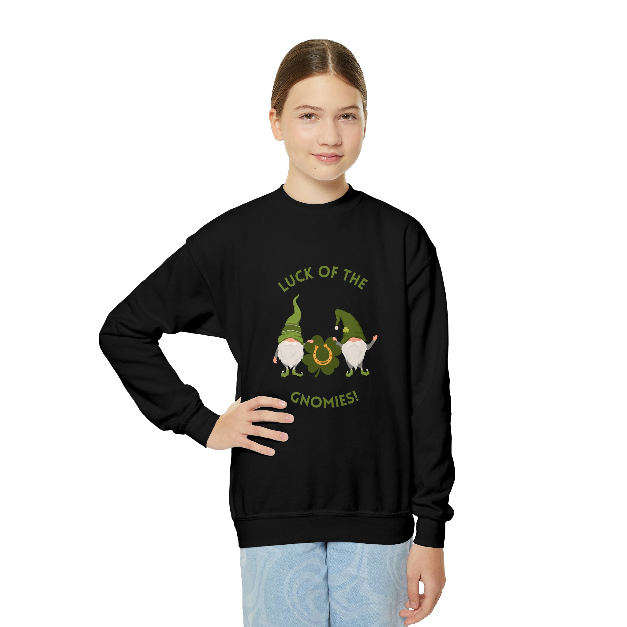 The Luck Of The Gnomies! Youth Crewneck Sweatshirt