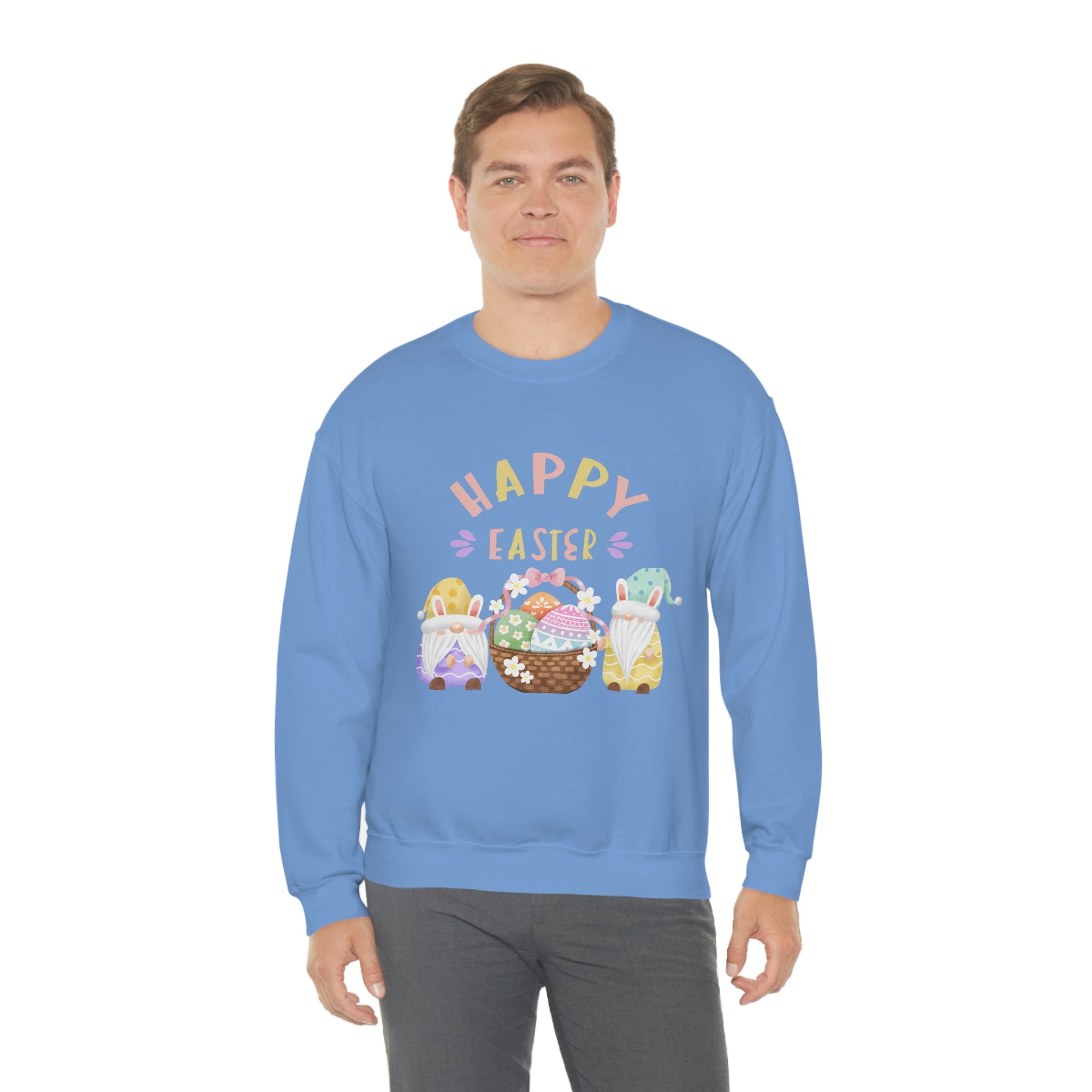 Happy Easter Gnome Unisex Heavy Blend™ Crewneck Sweatshirt