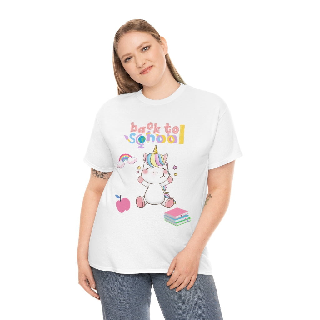 Back to School Unicorn Unisex Heavy Cotton Tee