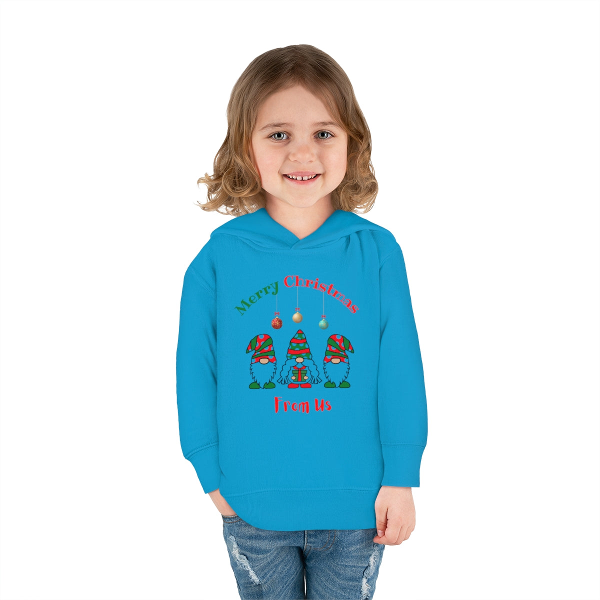 Gnome Merry Christmas Toddler Pullover Fleece Hoodie