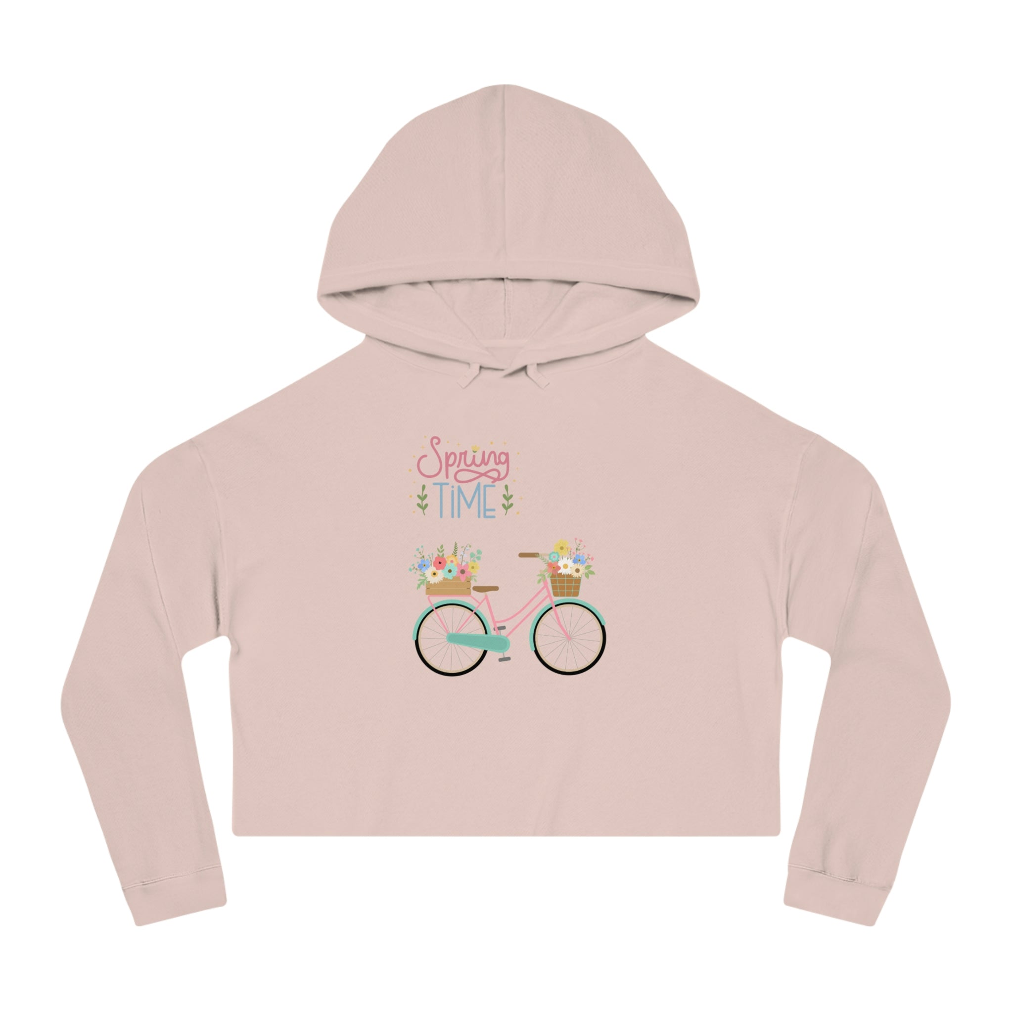 Spring Time Women’s Cropped Hooded Sweatshirt