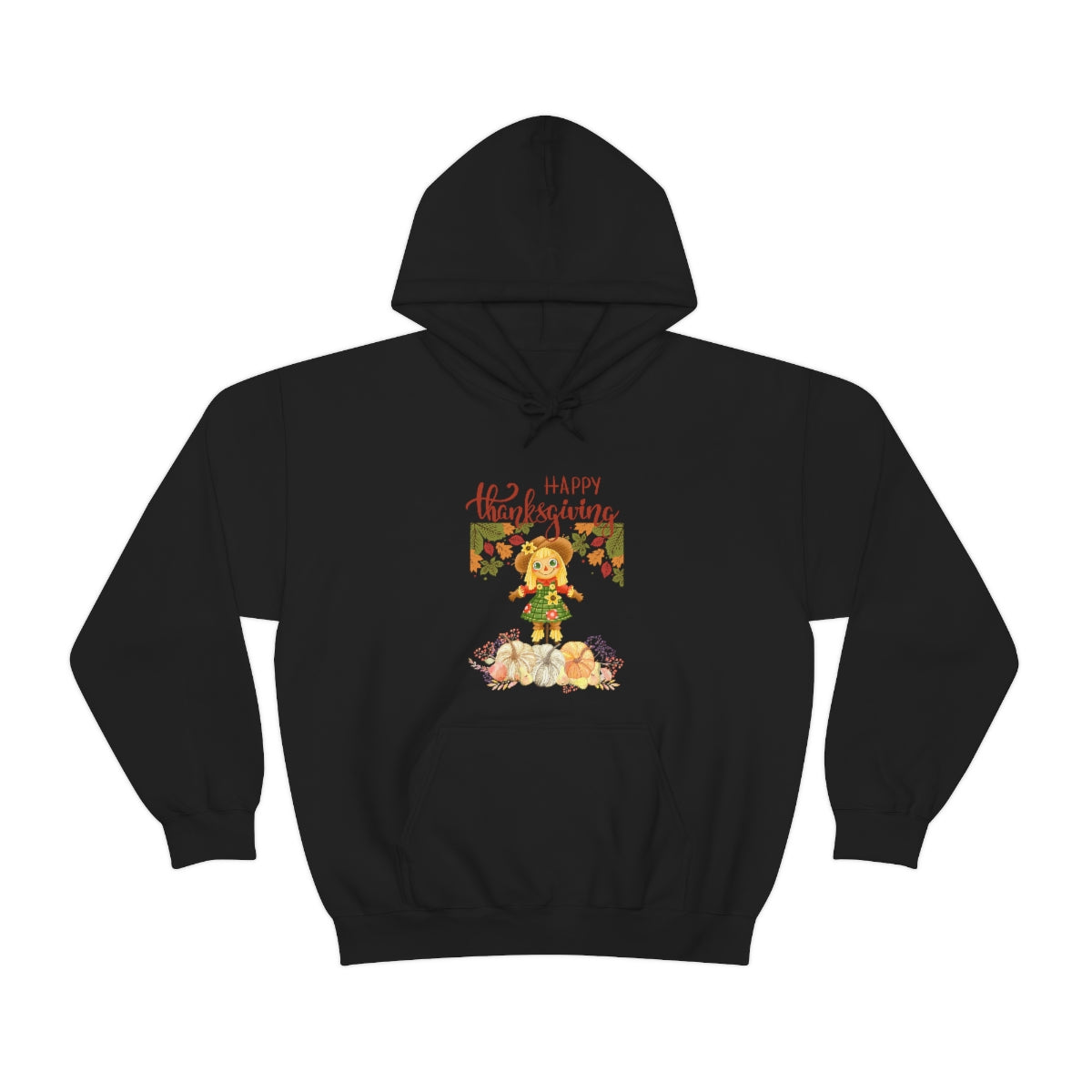 Scarecrow Happy Thanksgiving Unisex Heavy Blend™ Hooded Sweatshirt