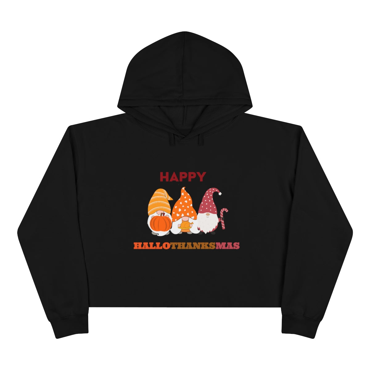 Happy Hallothanksmas Crop Hoodie