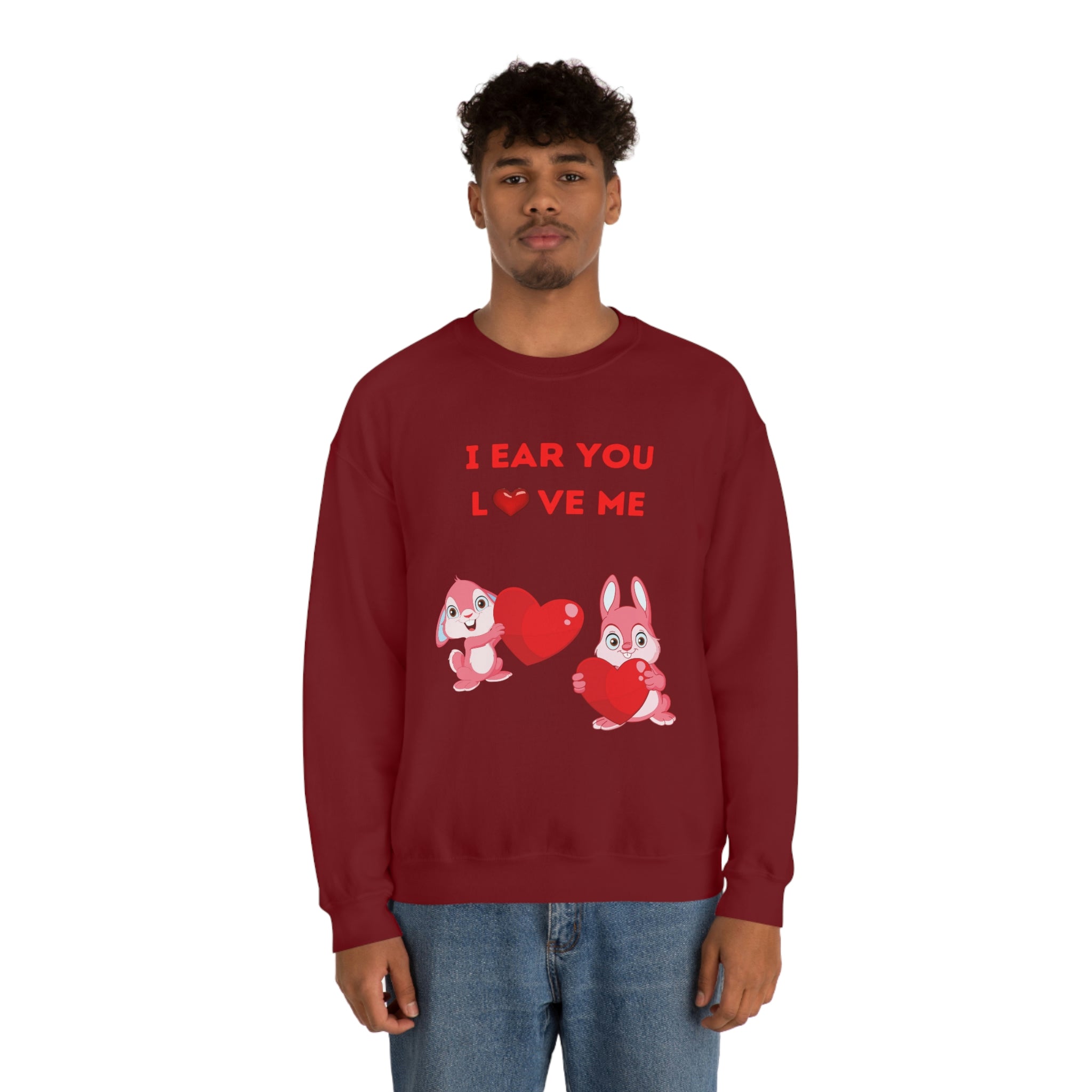 I Ear You Love Me Unisex Heavy Blend™ Crewneck Sweatshirt
